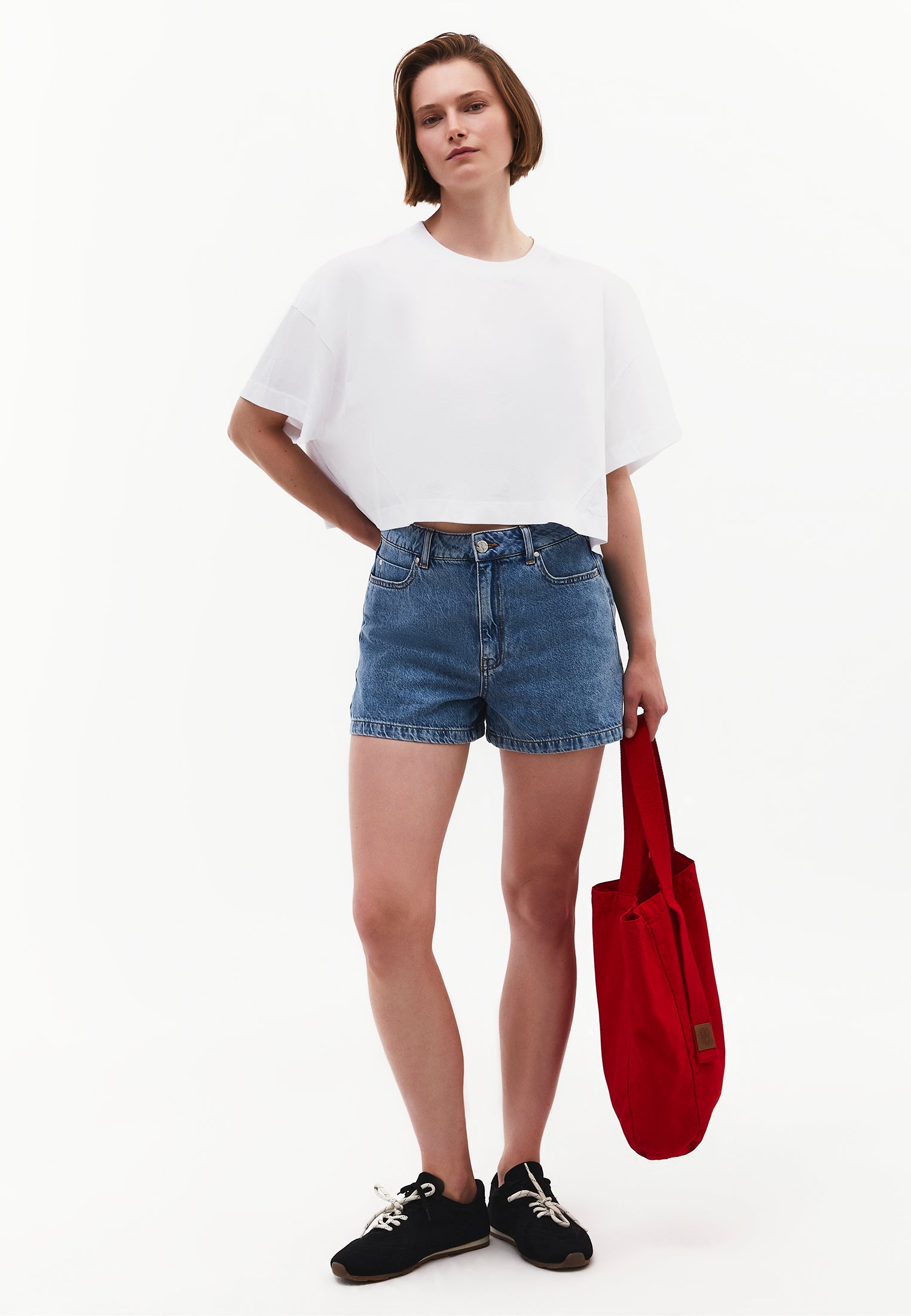 Oversize Short T-Shirt - WHITE