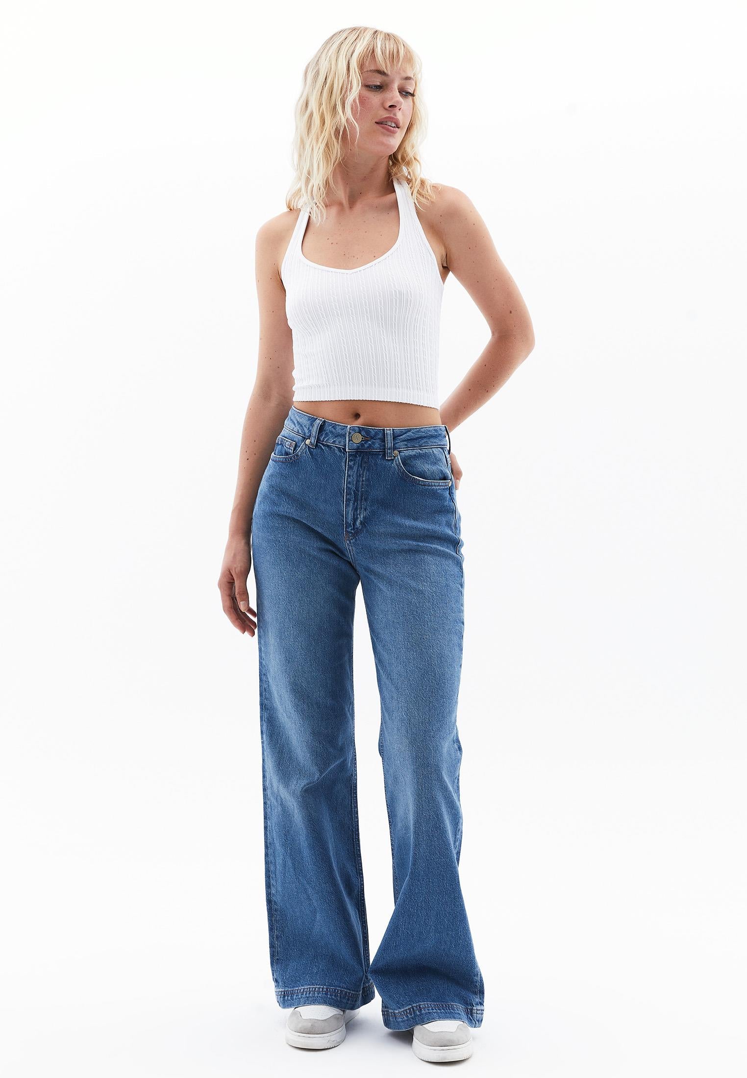 V Neck Seamless Camisole - WHITE