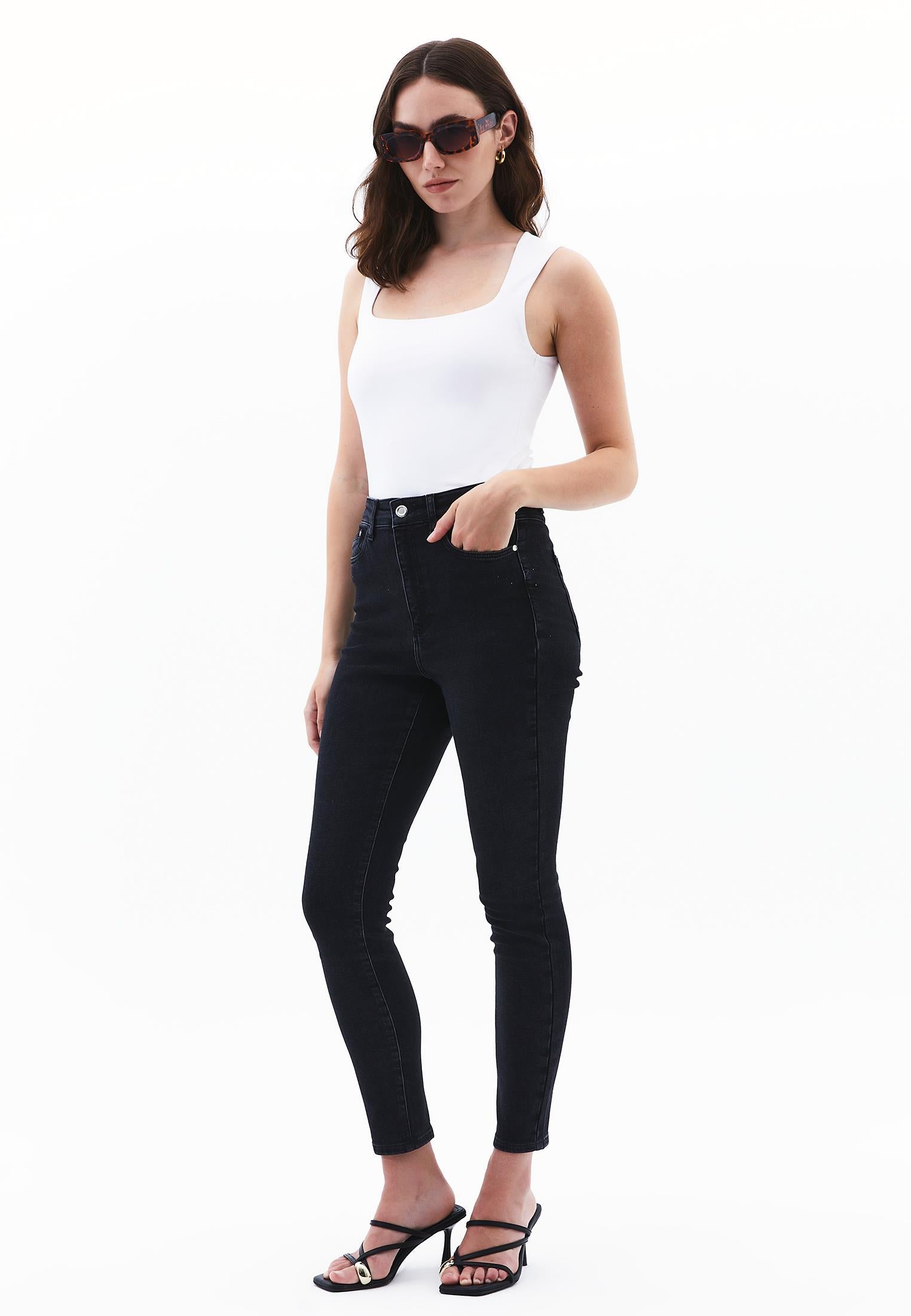 Square Neck Modal Tank Top - WHITE