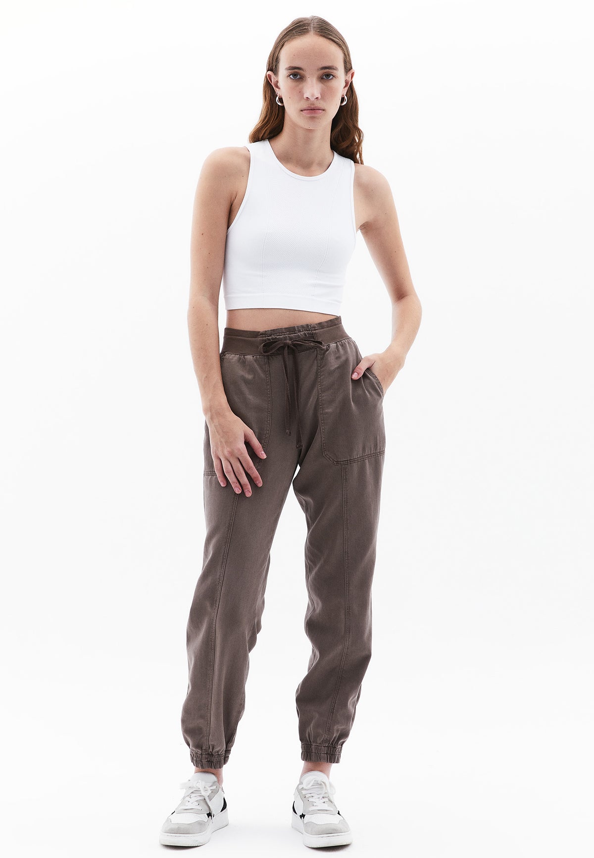 Sleeveless Cropped Top - WHITE
