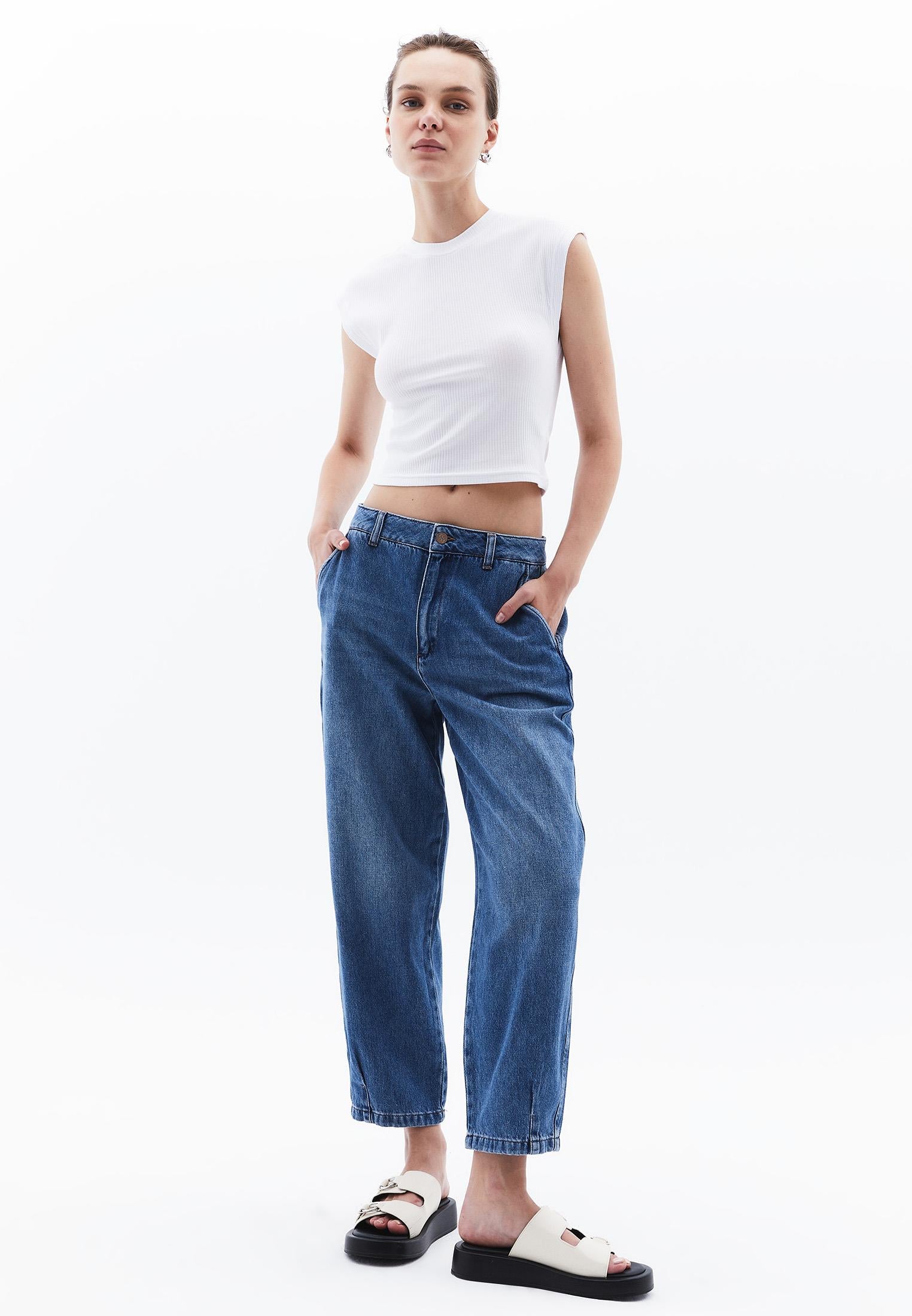 Crew Neck Short Sleeve T-Shirt - WHITE