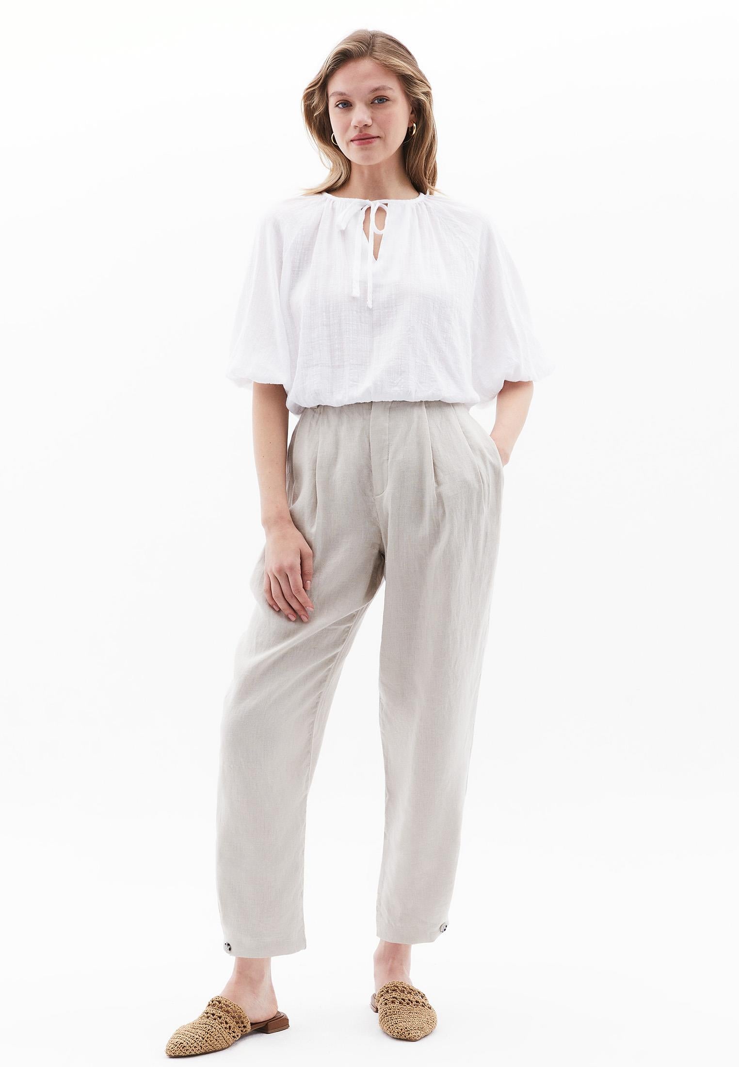 Tie Blouse - WHITE