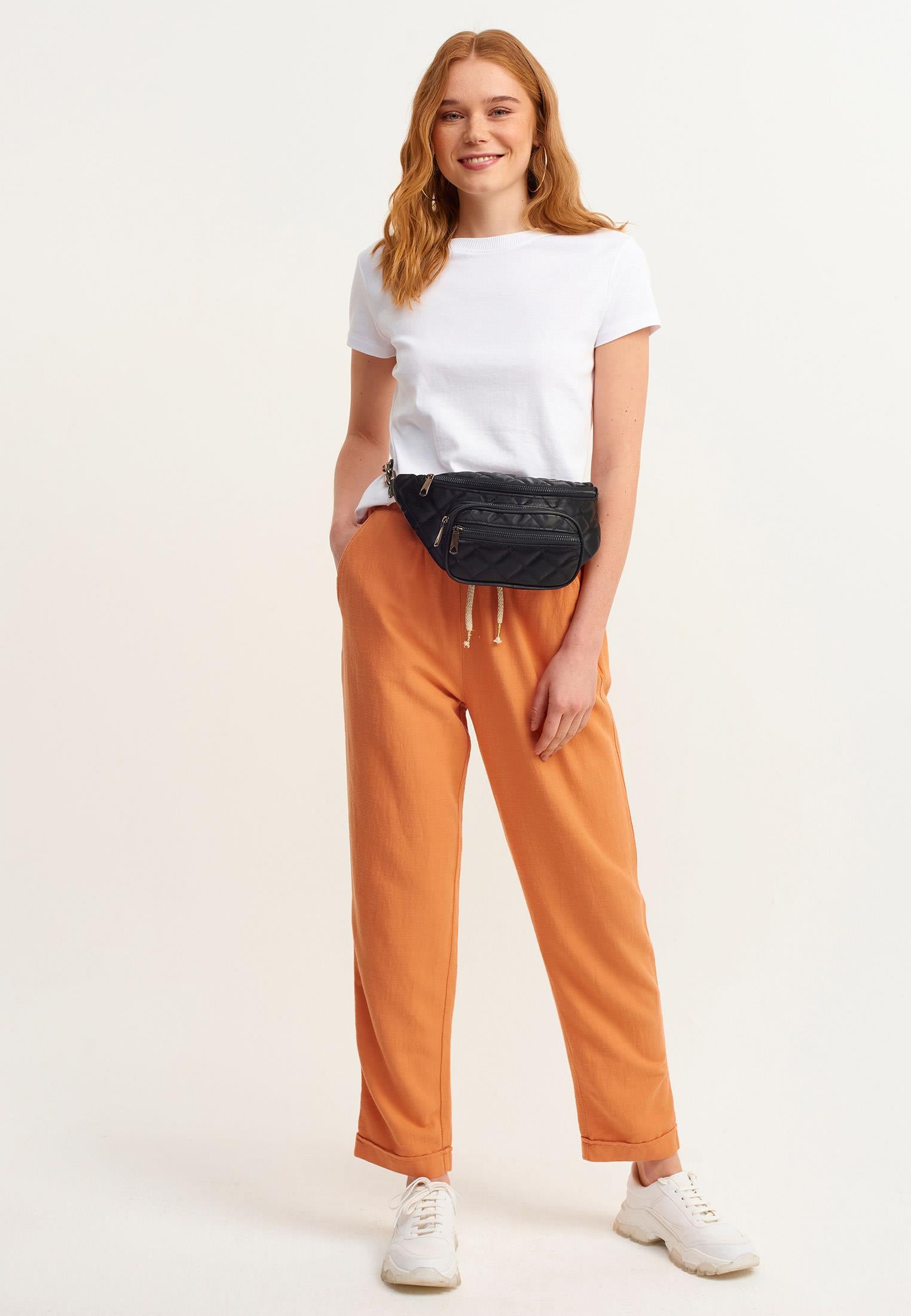 Crew Neck Loose Fit T-Shirt - WHITE