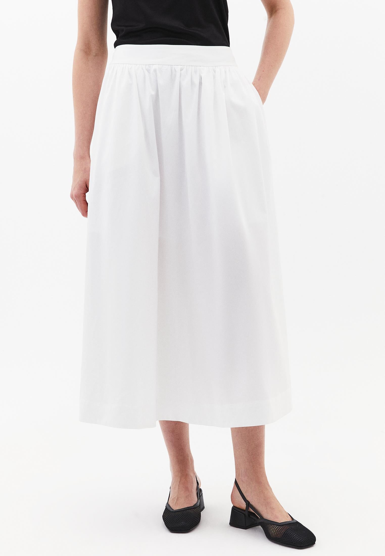 Long Flared Skirt - WHITE