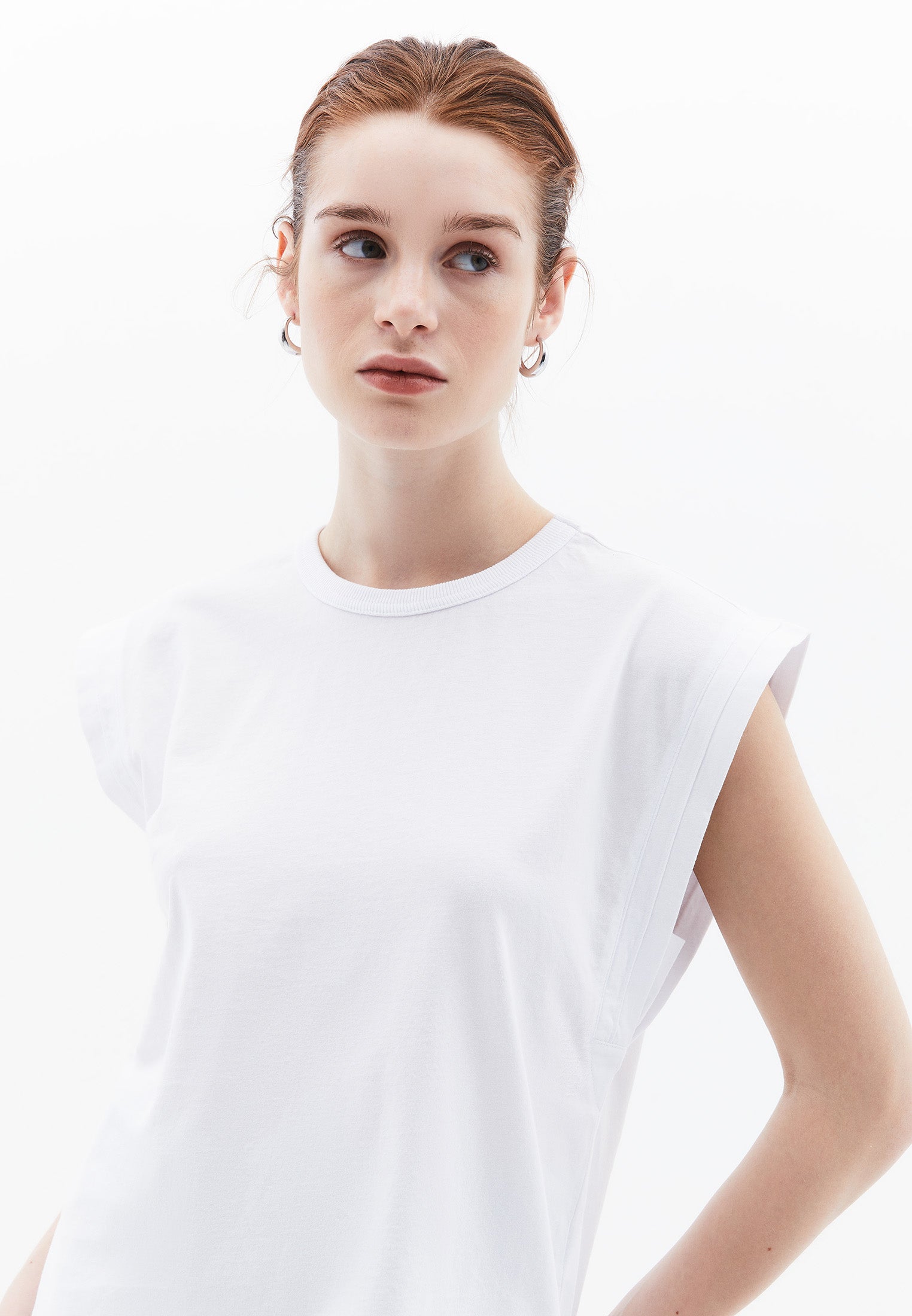 Crew Neck Short Sleeve T-Shirt - WHITE