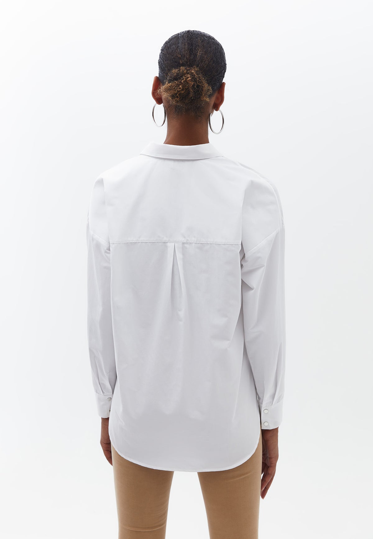 50% POLYESTER 50% COTTON - WHITE