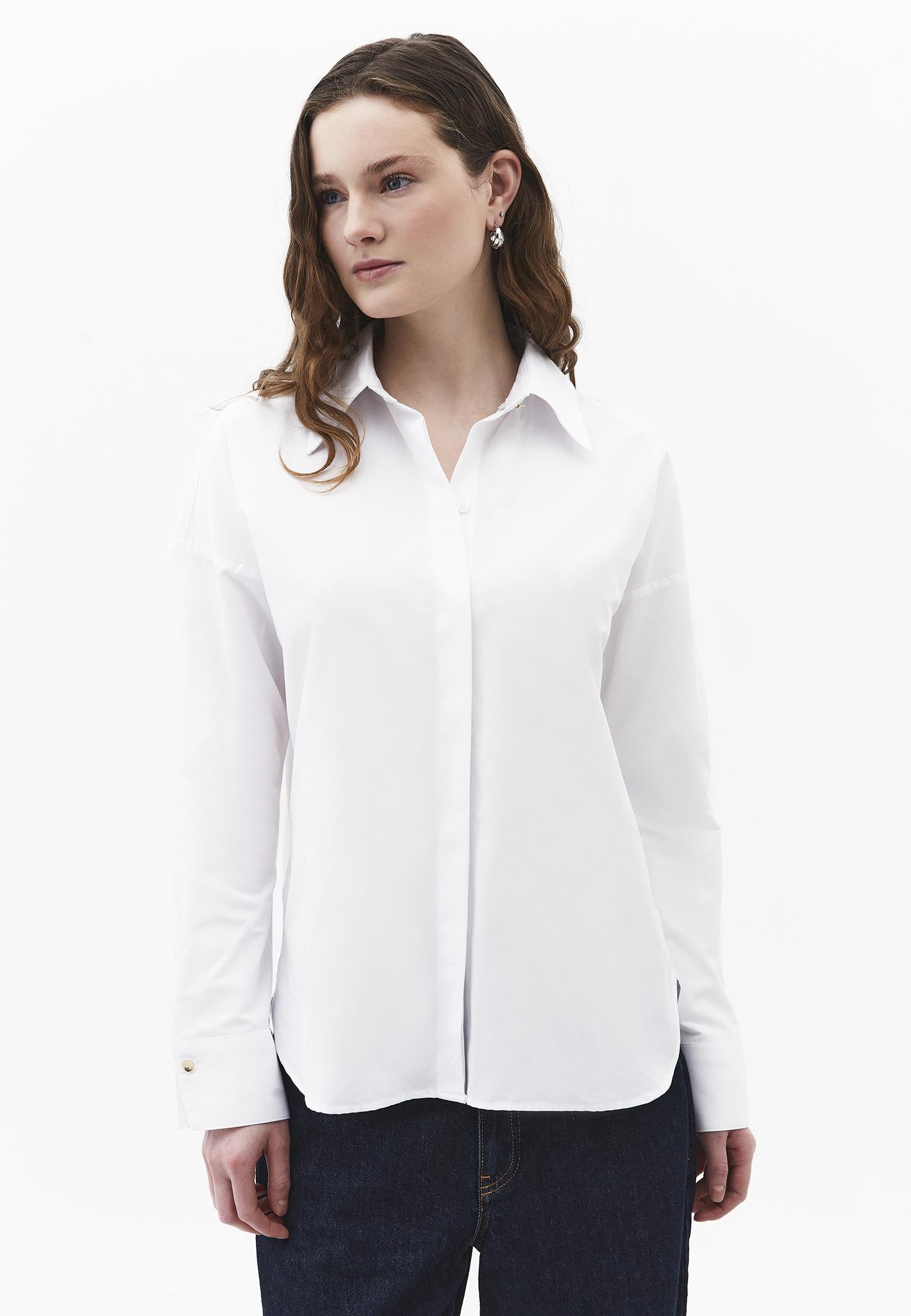 Loose Fit Button Detailed Shirt - WHITE