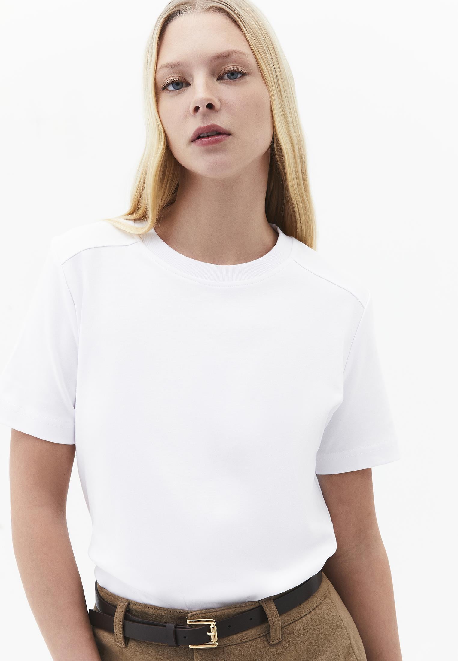 Crew Neck Loose Fit T-Shirt - WHITE