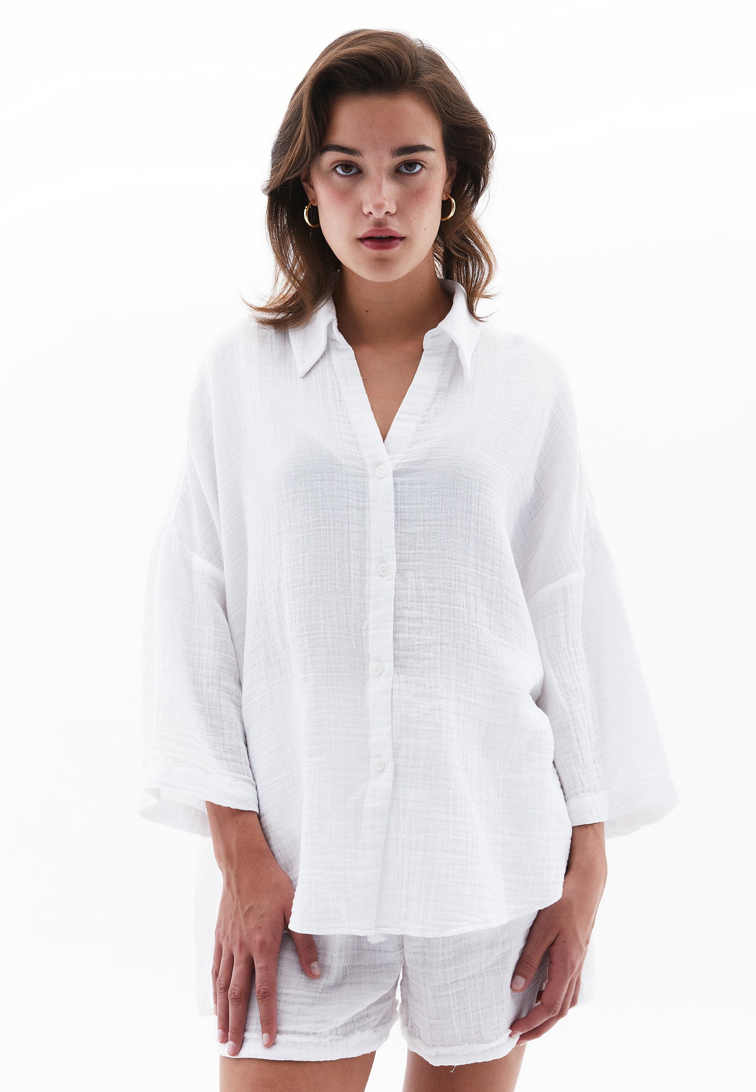 Oversize Standard Shirt - WHITE