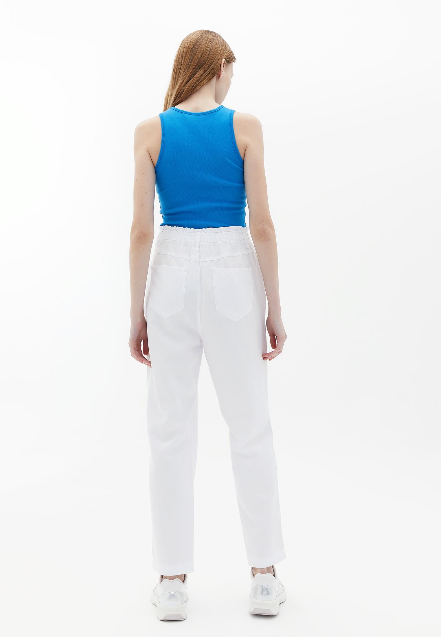 Women's Pleated Trousers - WHITE