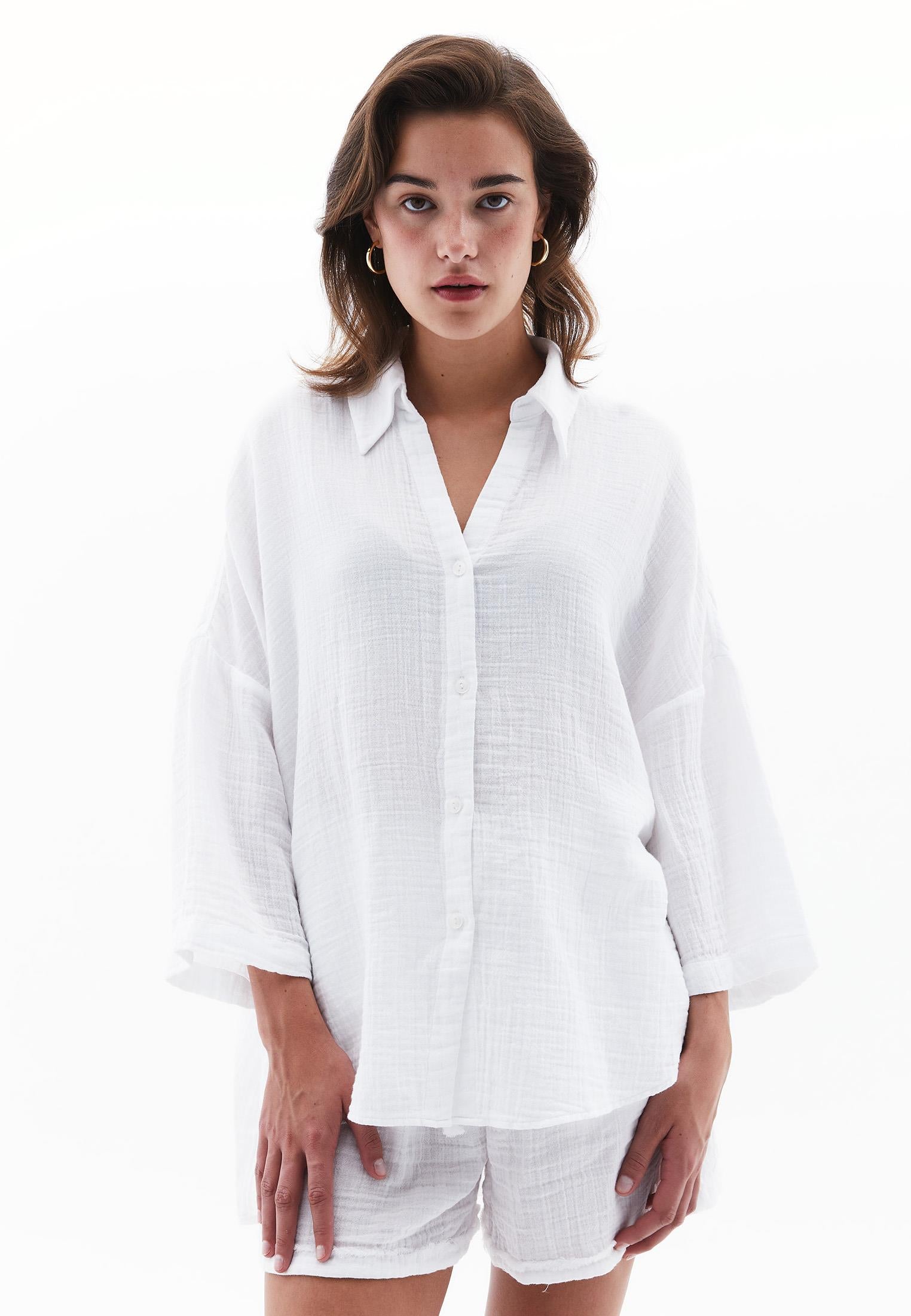 Oversize Standard Shirt - WHITE
