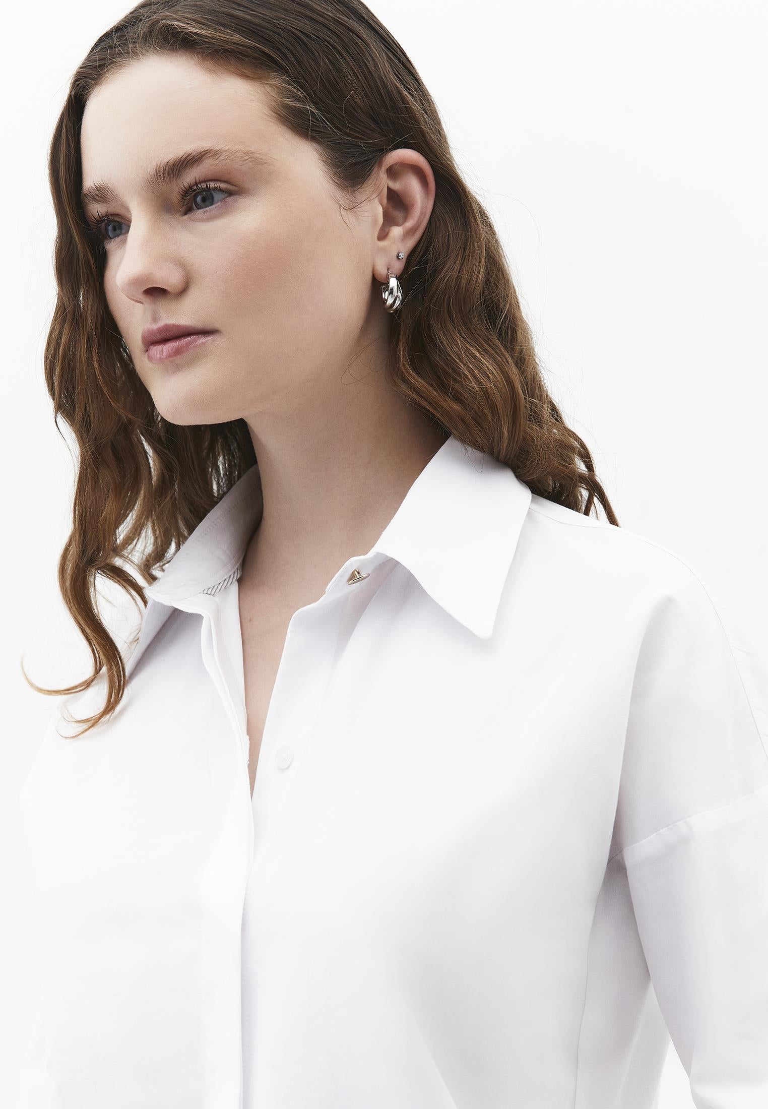 Loose Fit Button Detailed Shirt - WHITE