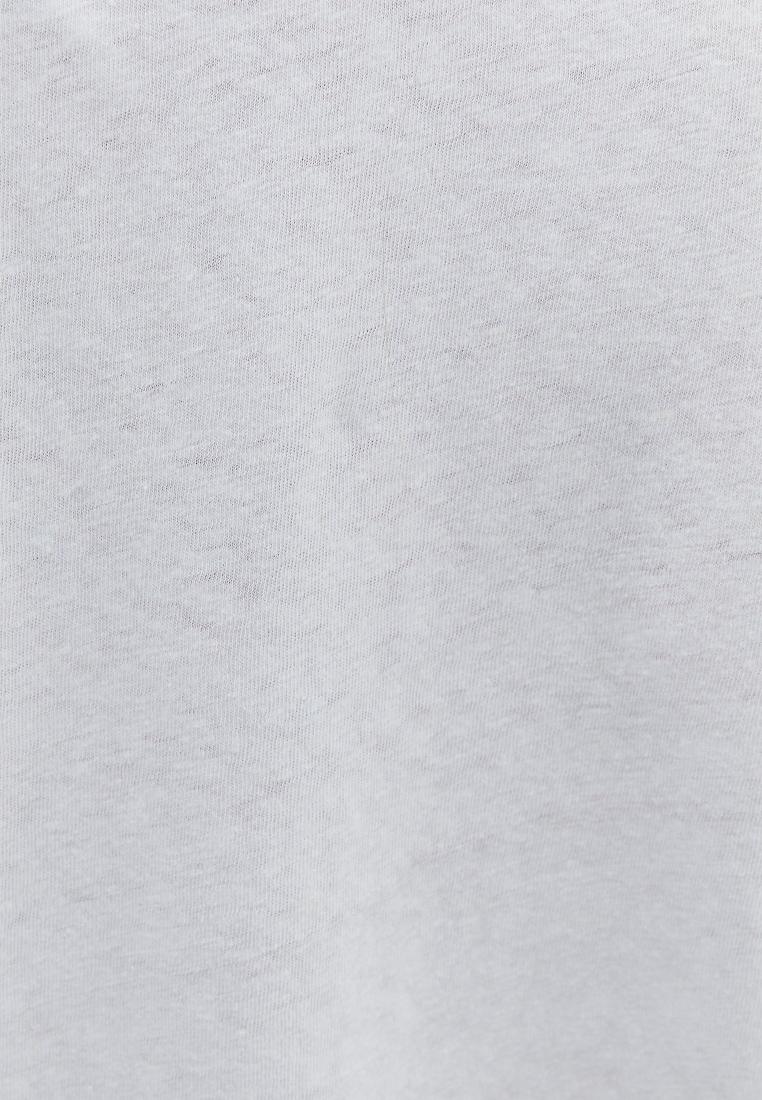 V Neck Linen T-Shirt - WHITE