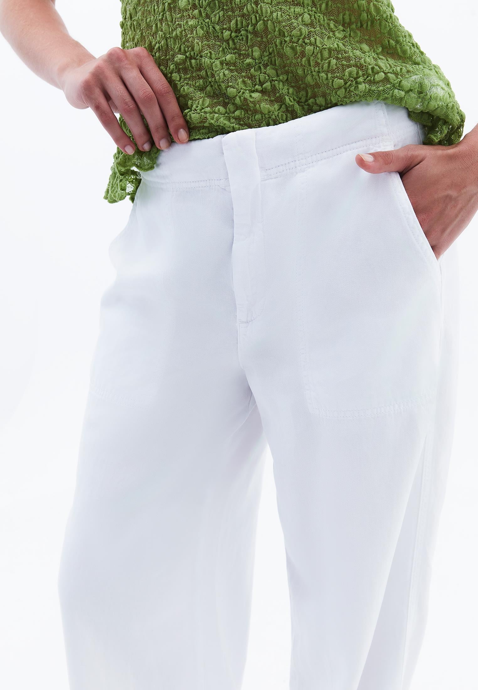 Women Bottom Wear Wide Leg Pants - WHITE