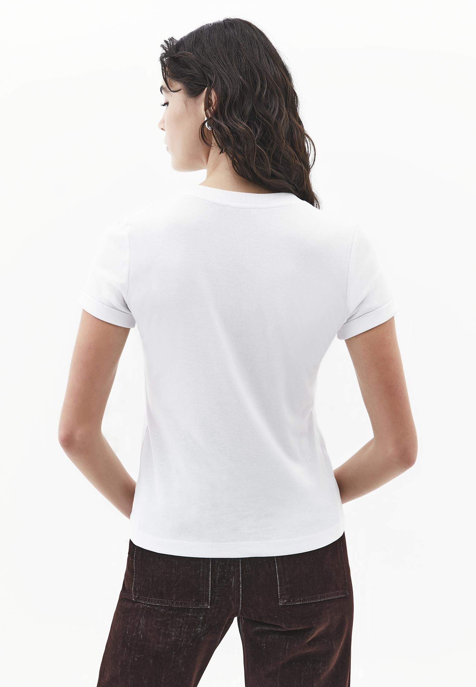 Crew Neck Short Sleeve T-Shirt - WHITE