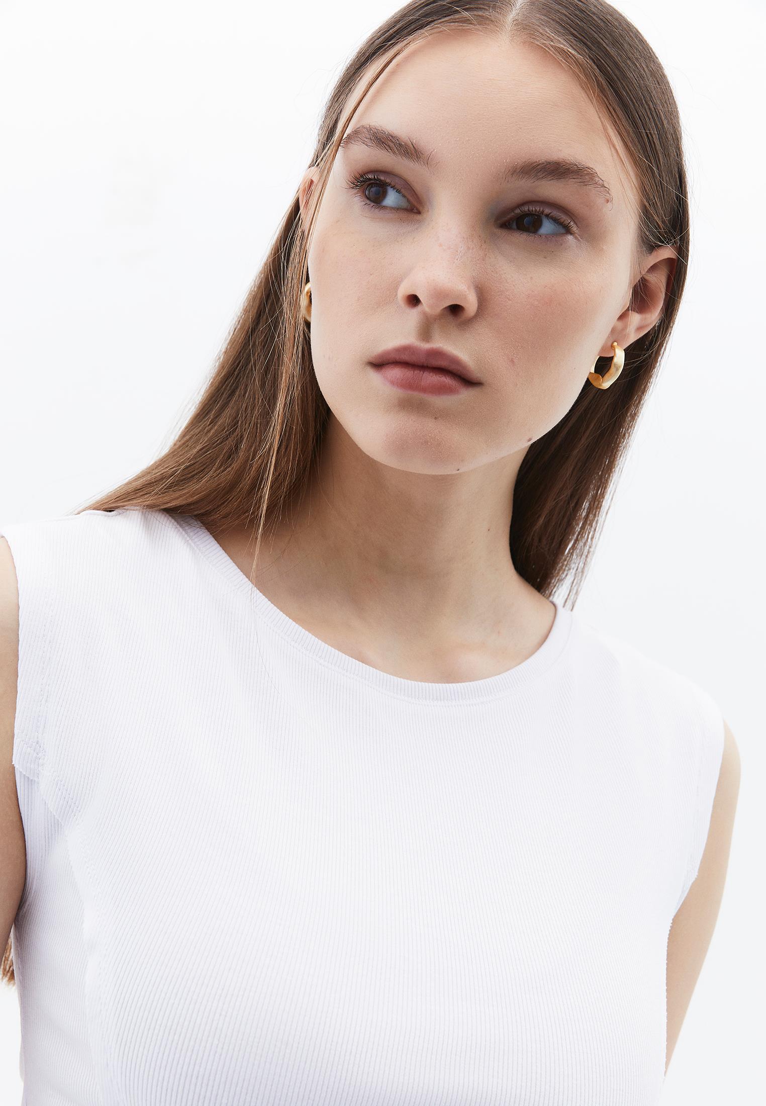 Boat Neck Short Sleeve Bodycon T-Shirt - WHITE