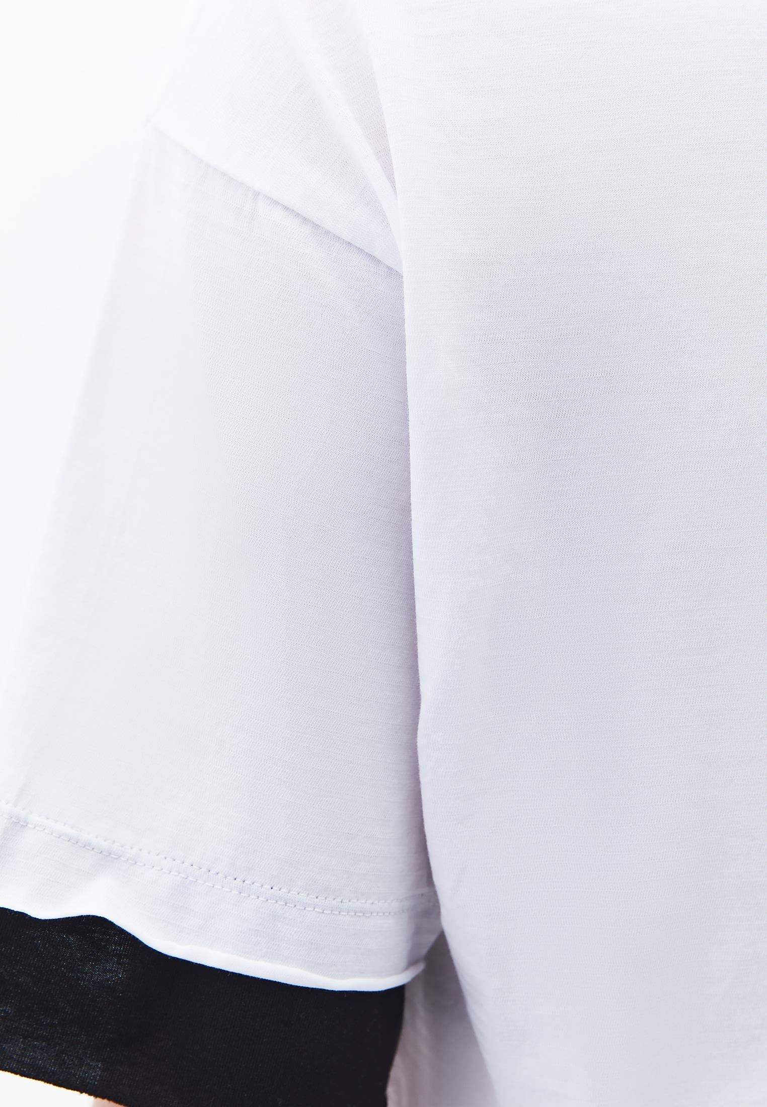 Cropped Crew Neck T-Shirt - WHITE