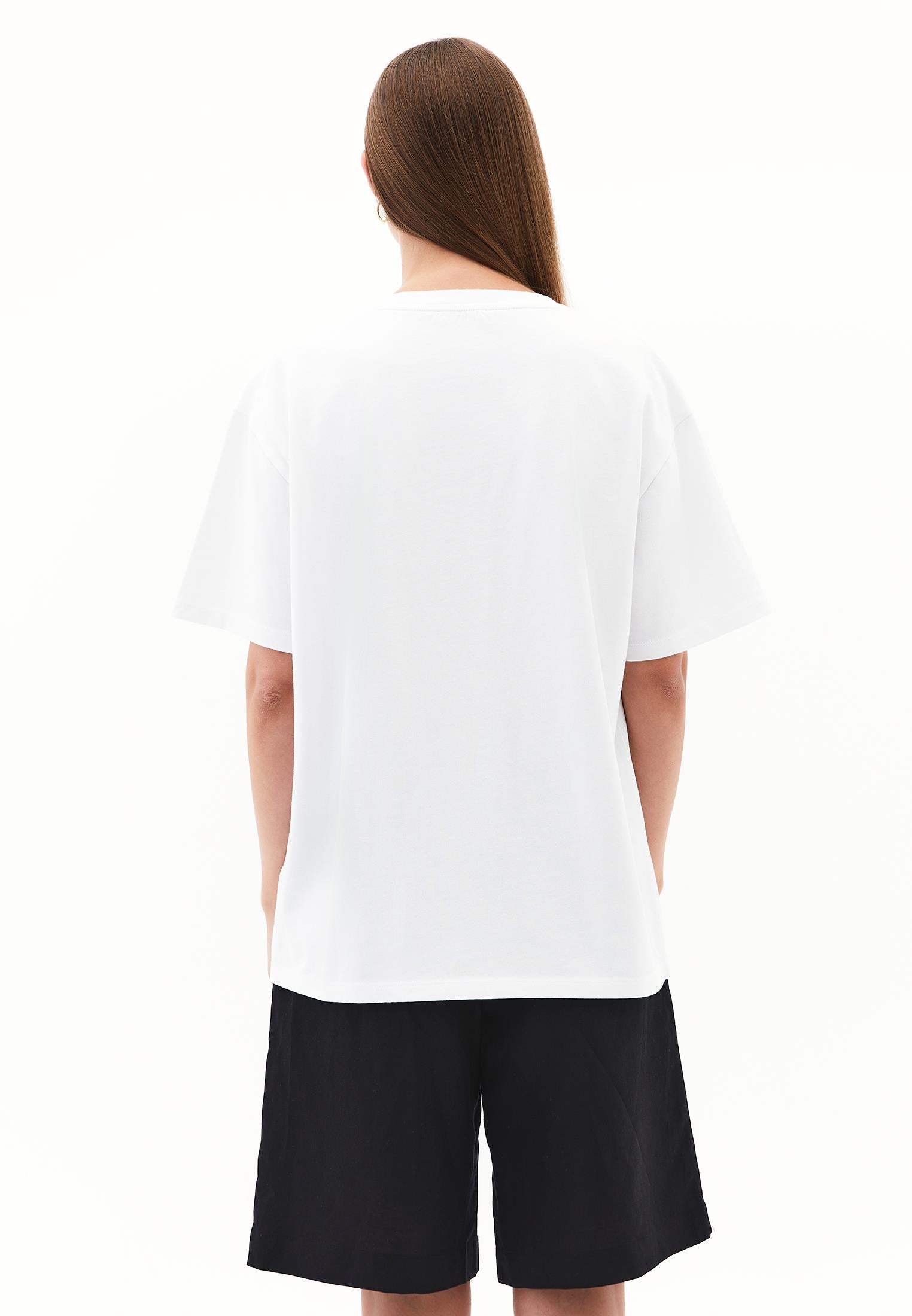 V Neck Boyfriend T-Shirt - WHITE