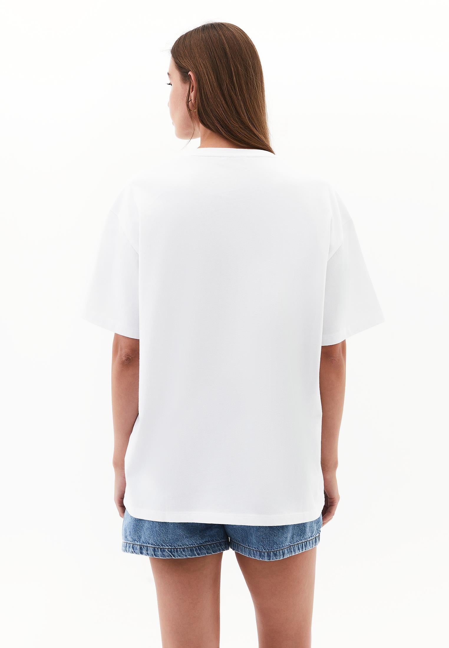 Boyfriend Crew Neck T-Shirt - WHITE