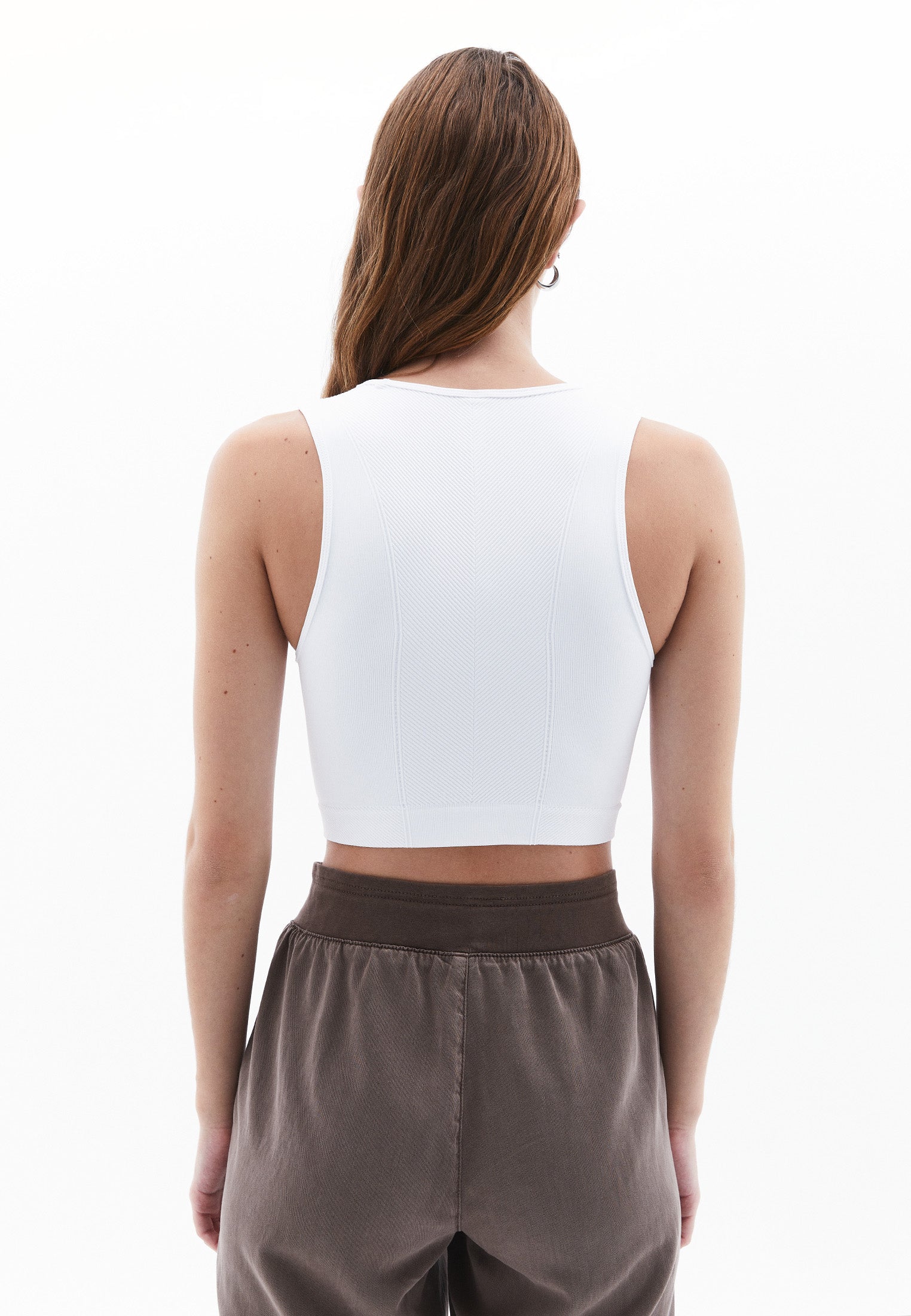 Sleeveless Cropped Top - WHITE