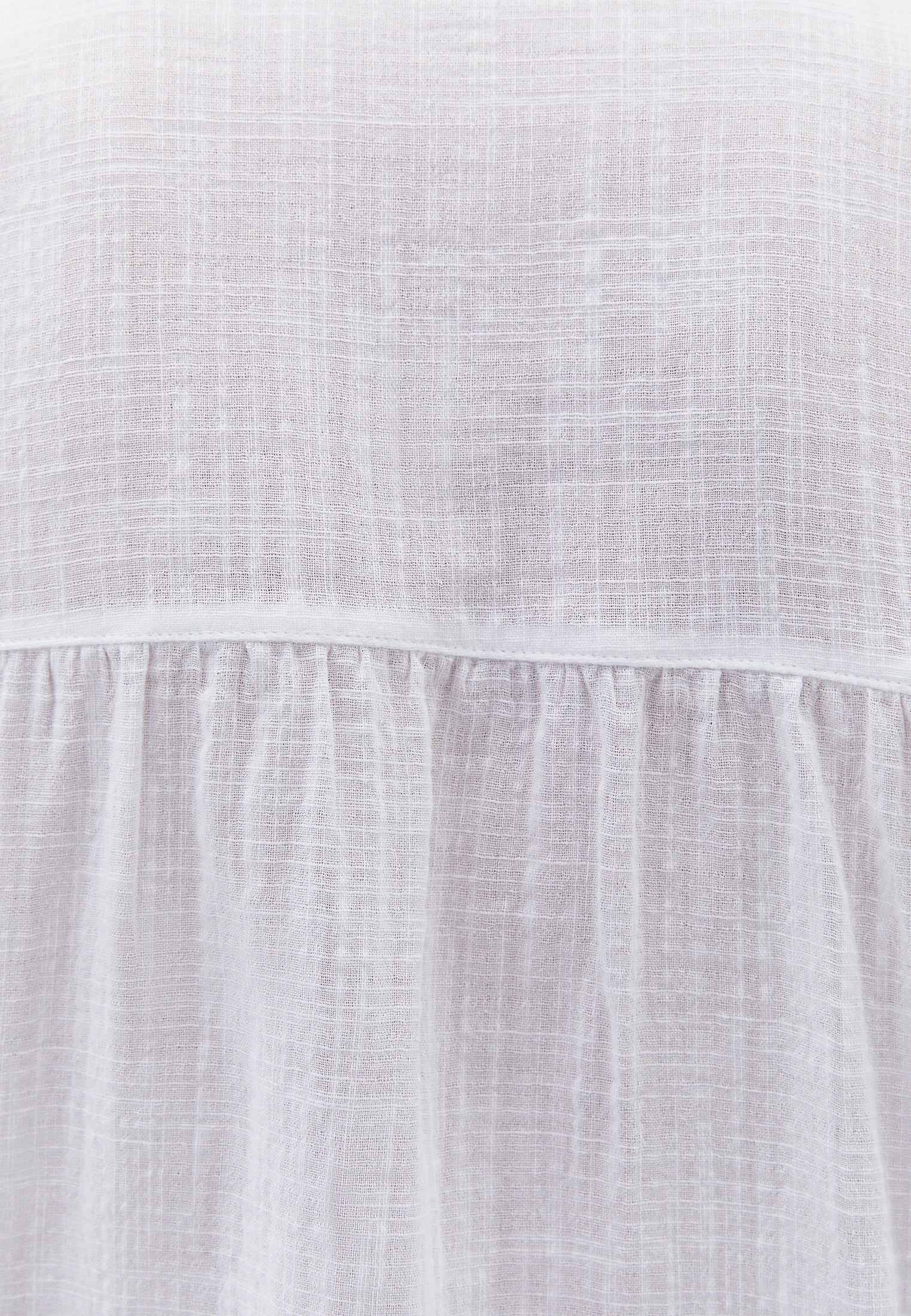 Balloon Sleeve Cotton Shirt - WHITE