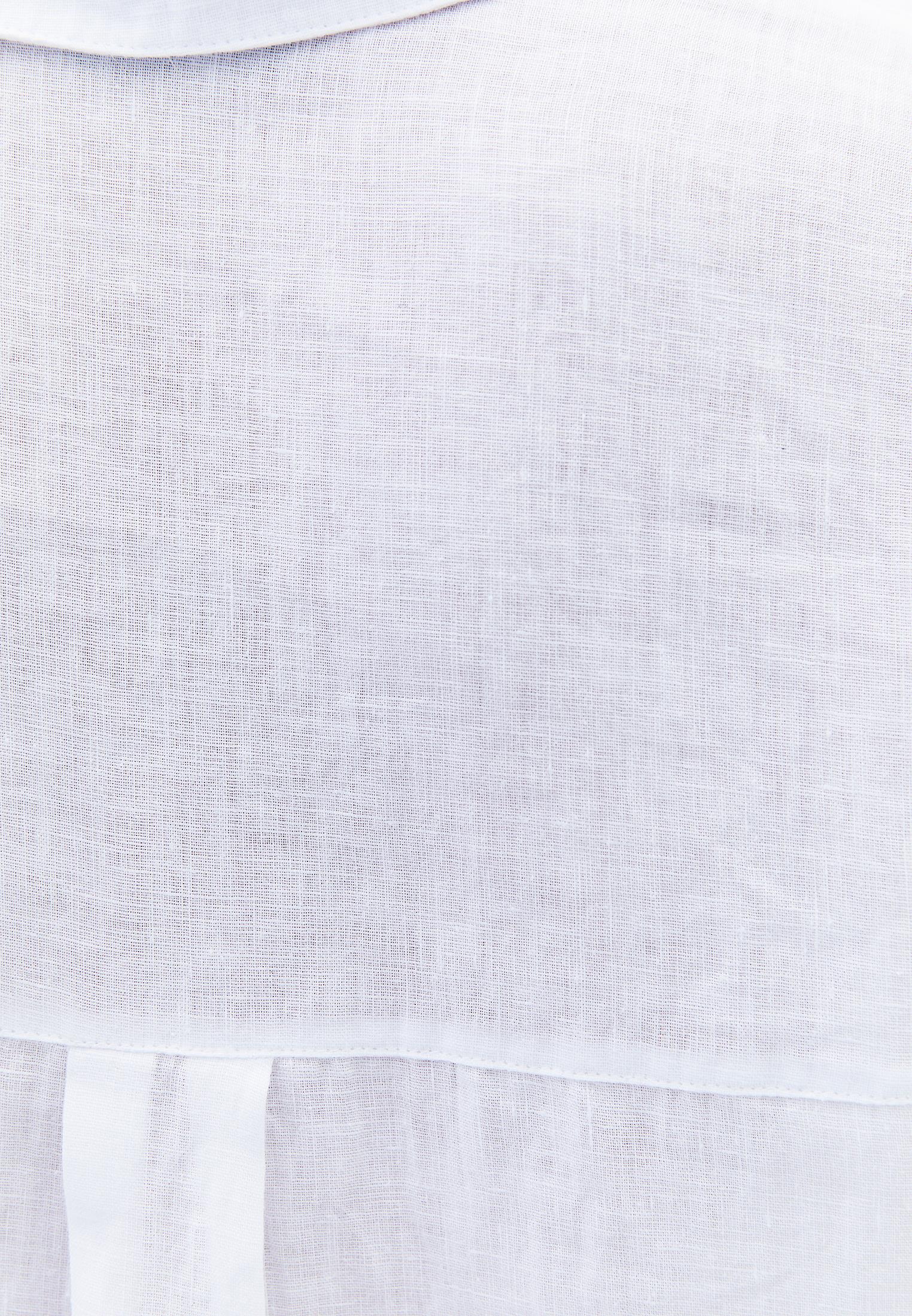 Shirt With Button Details At Tunic Length - WHITE