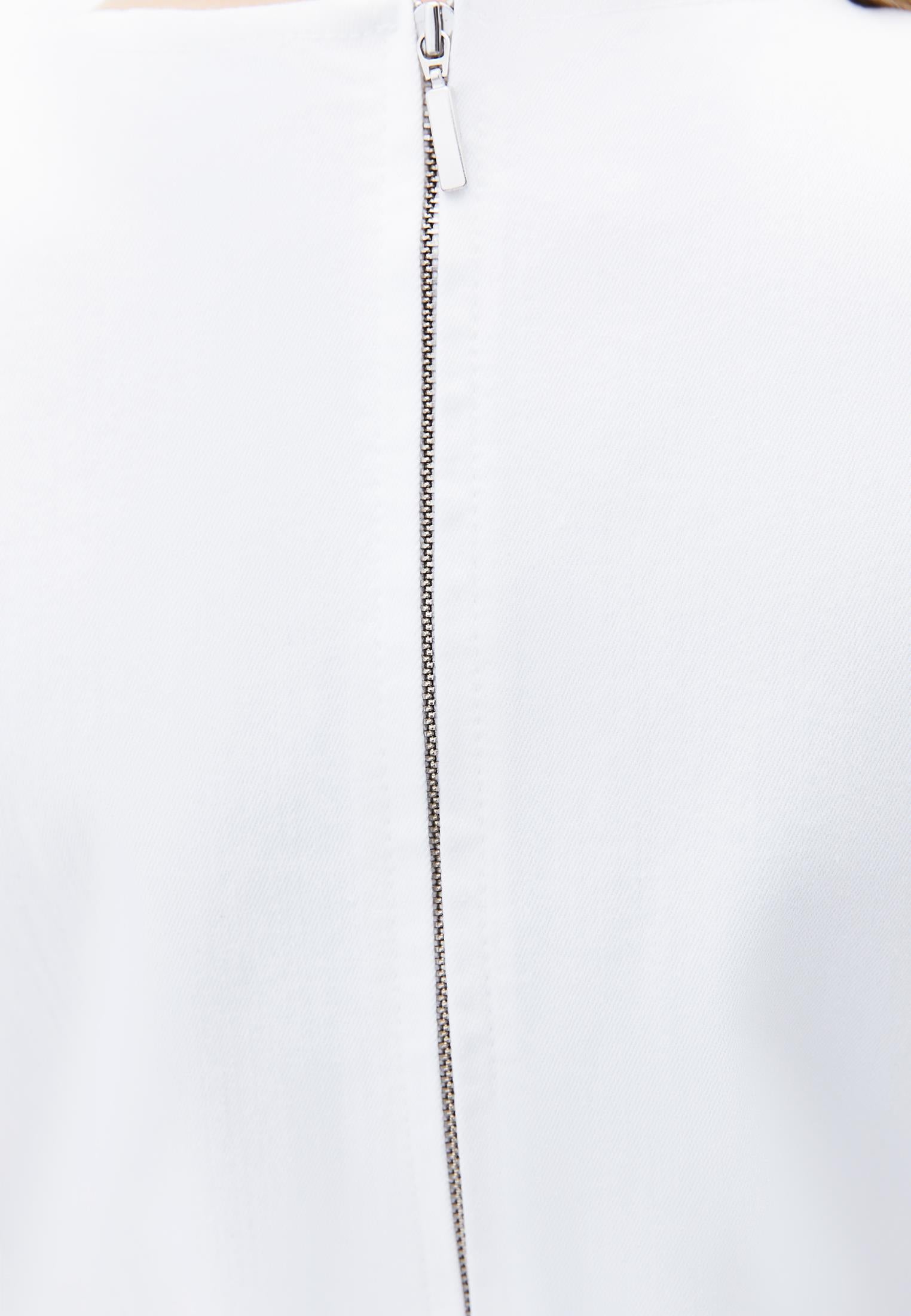 Boat Neck Sleeveless Long Slim Dress - WHITE