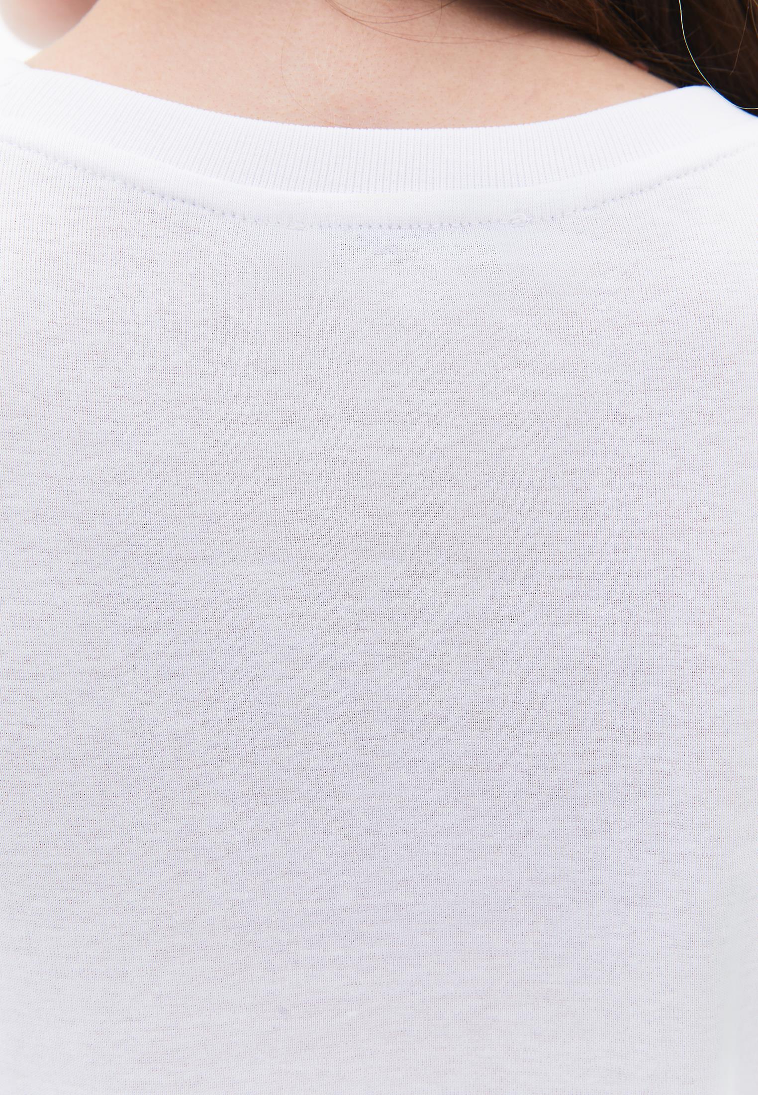 Cotton T-Shirt With Crew Neck - WHITE