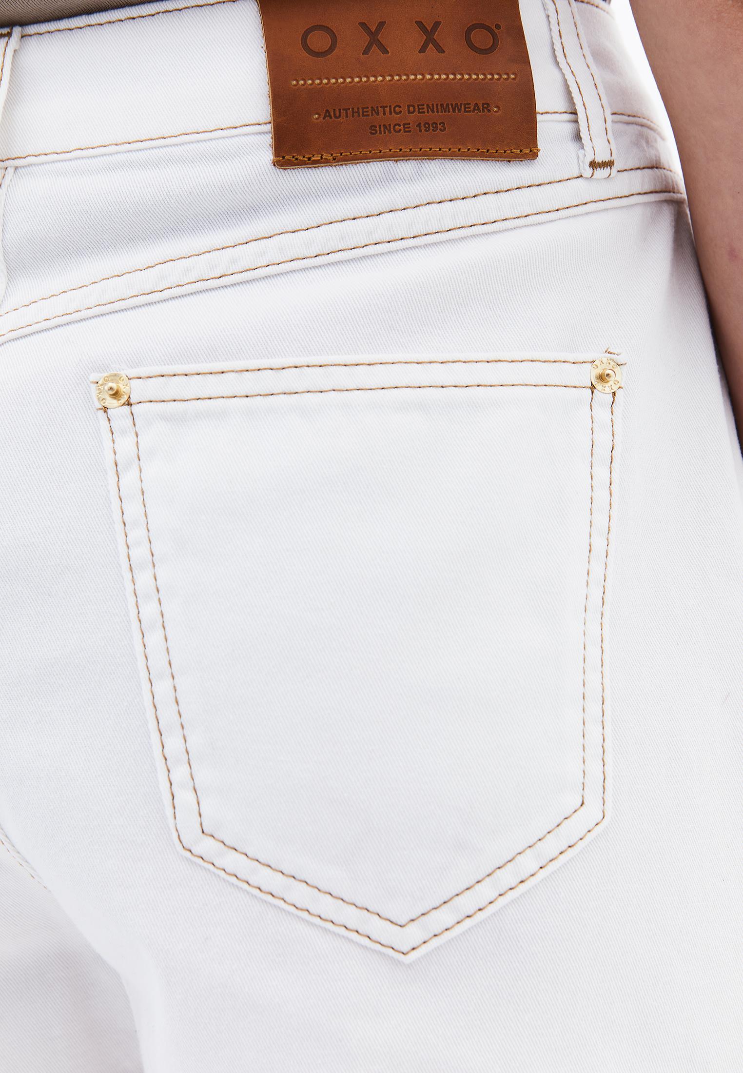 Ultra High Waist Cotton Shorts - WHITE