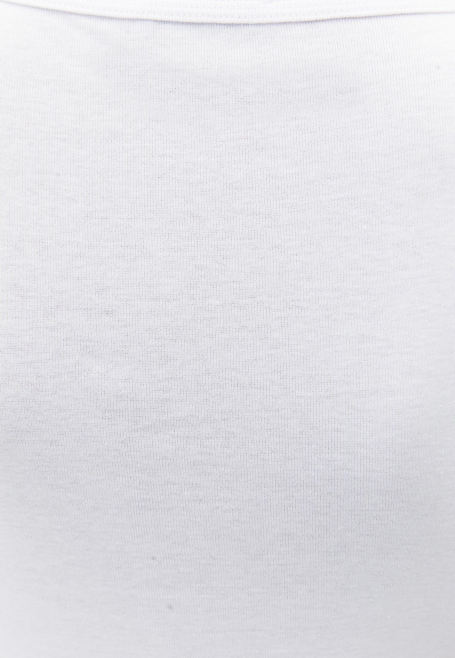 V Neck Bodycon Rib Tank Top - WHITE