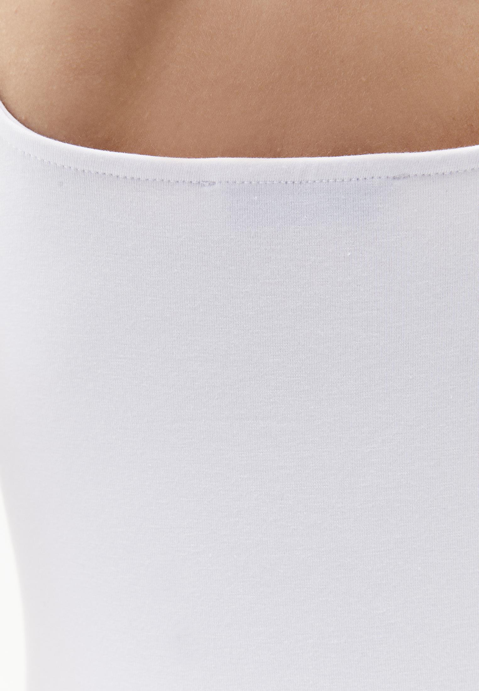 Square Neck Bodycon Tank Top - WHITE