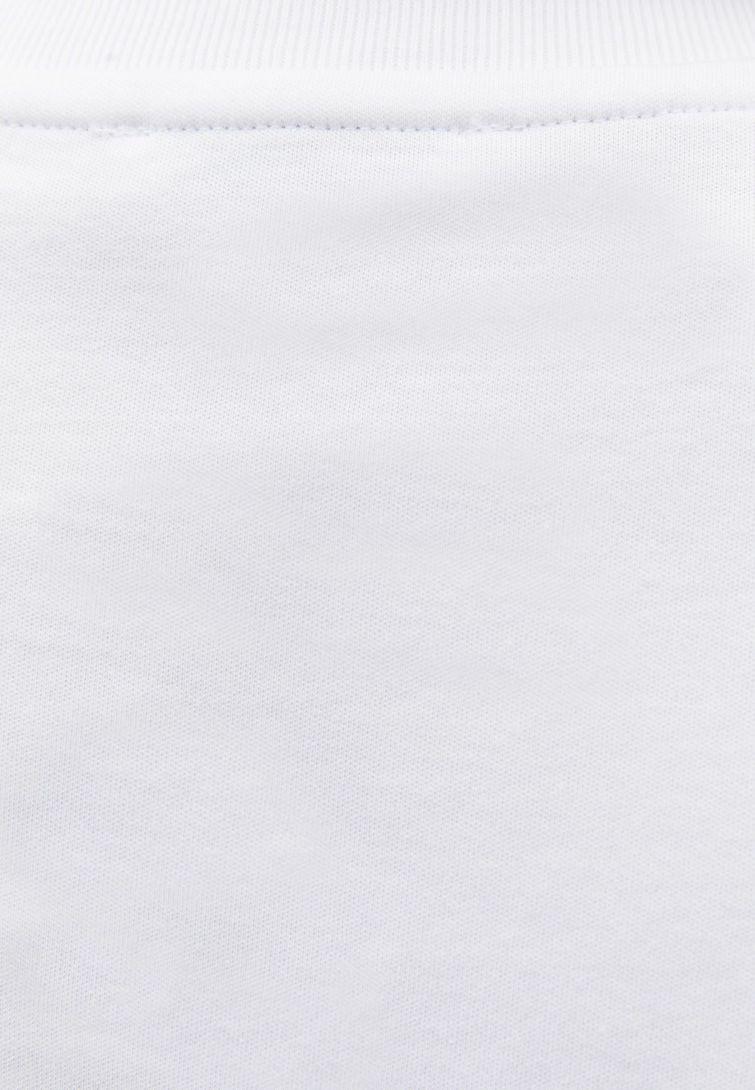 Printed Crew Neck Short Sleeve T-Shirt - WHITE