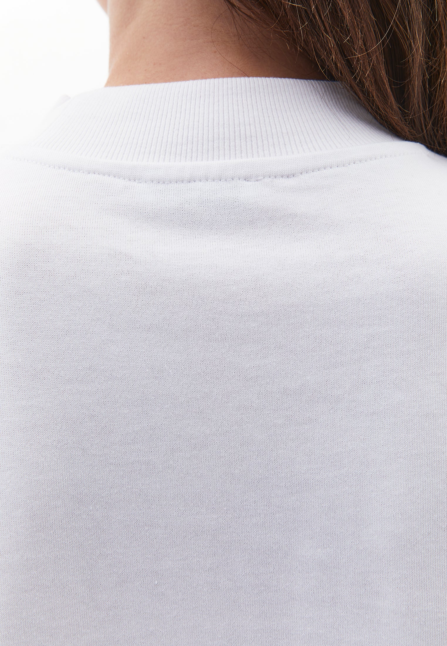 High Neck Oversize T-Shirt - WHITE