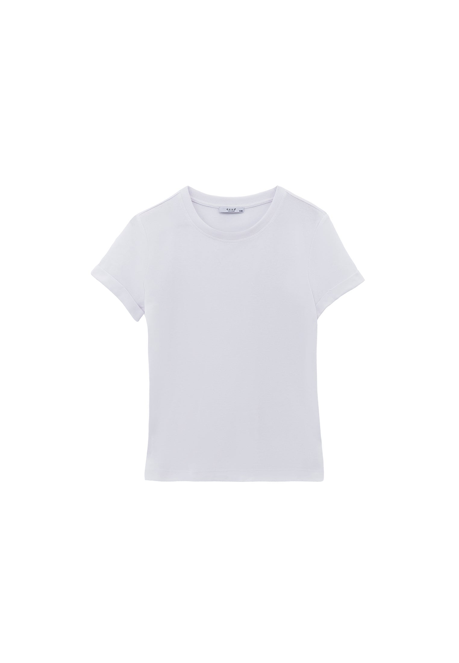 Cotton T-Shirt With Crew Neck - WHITE
