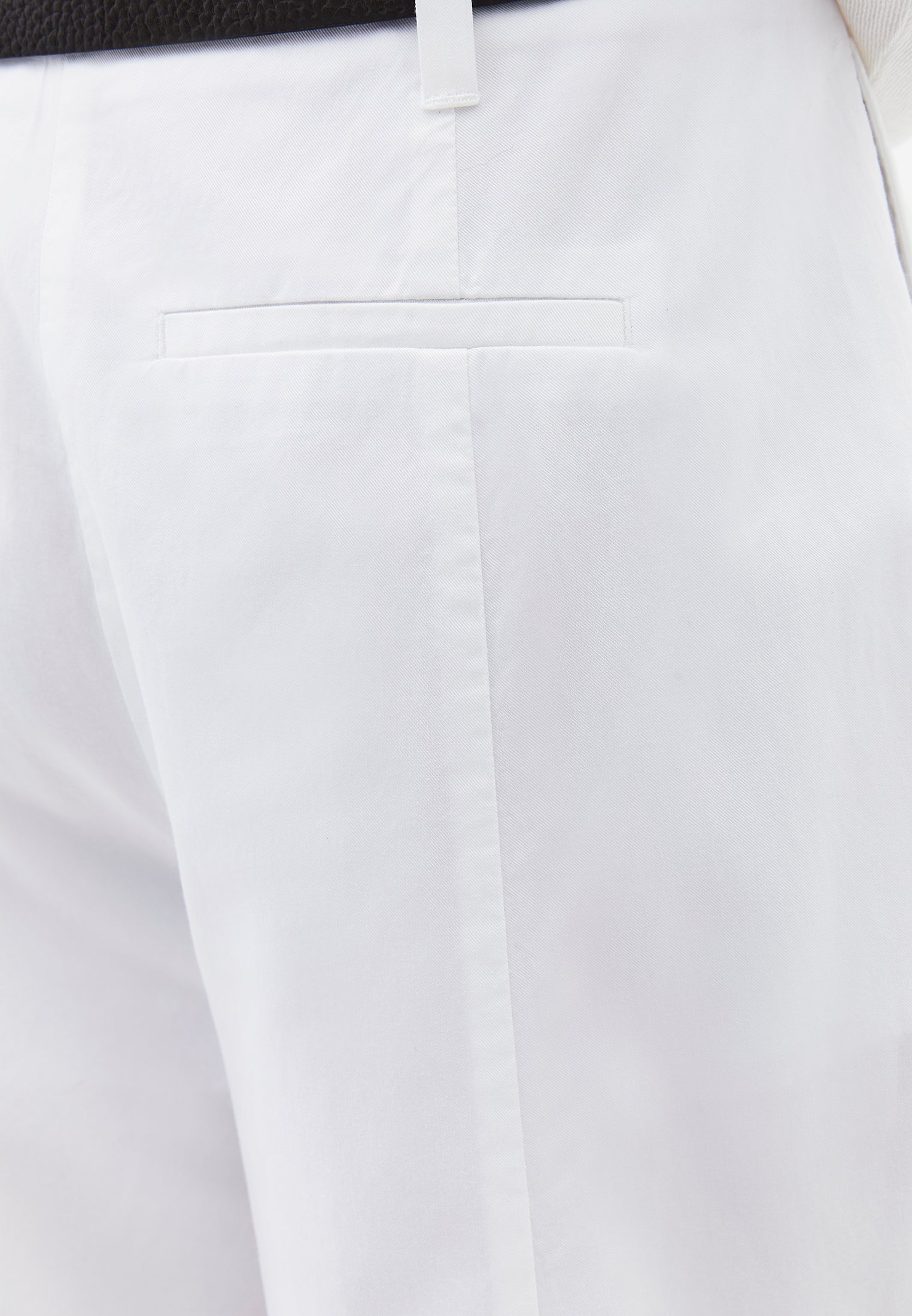 Summer Wide Leg Pants With Belt Detail - WHITE