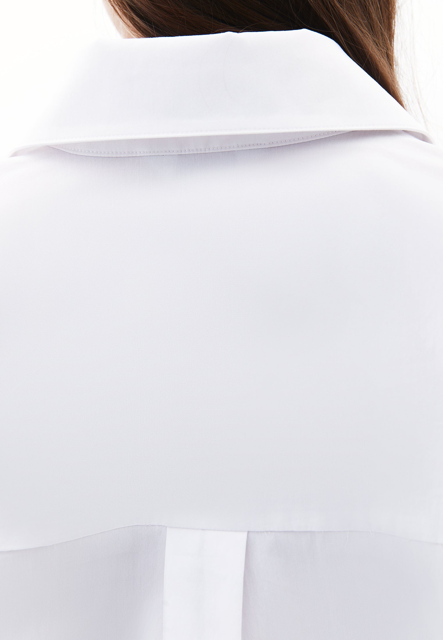 Oversize Short Shirt Collar Women Dress - WHITE