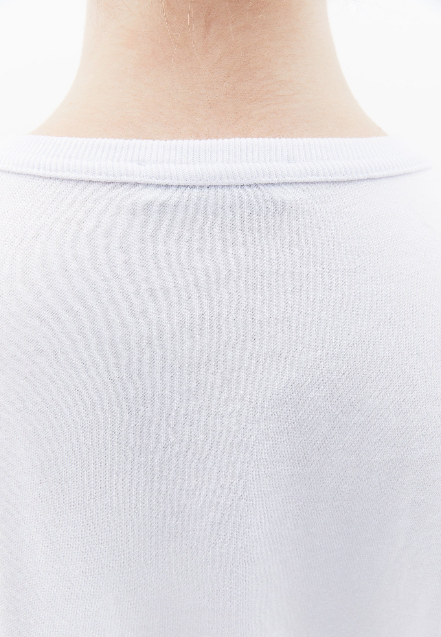 Crew Neck Short Sleeve T-Shirt - WHITE
