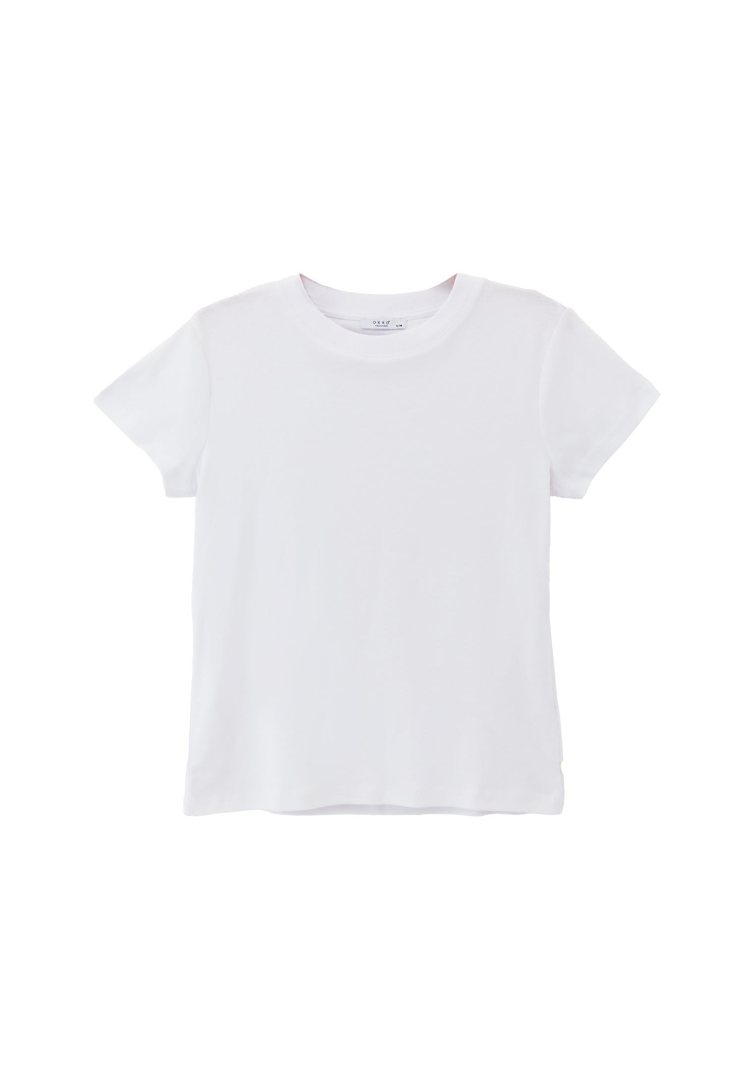 Crew Neck Short Sleeve T-Shirt - WHITE