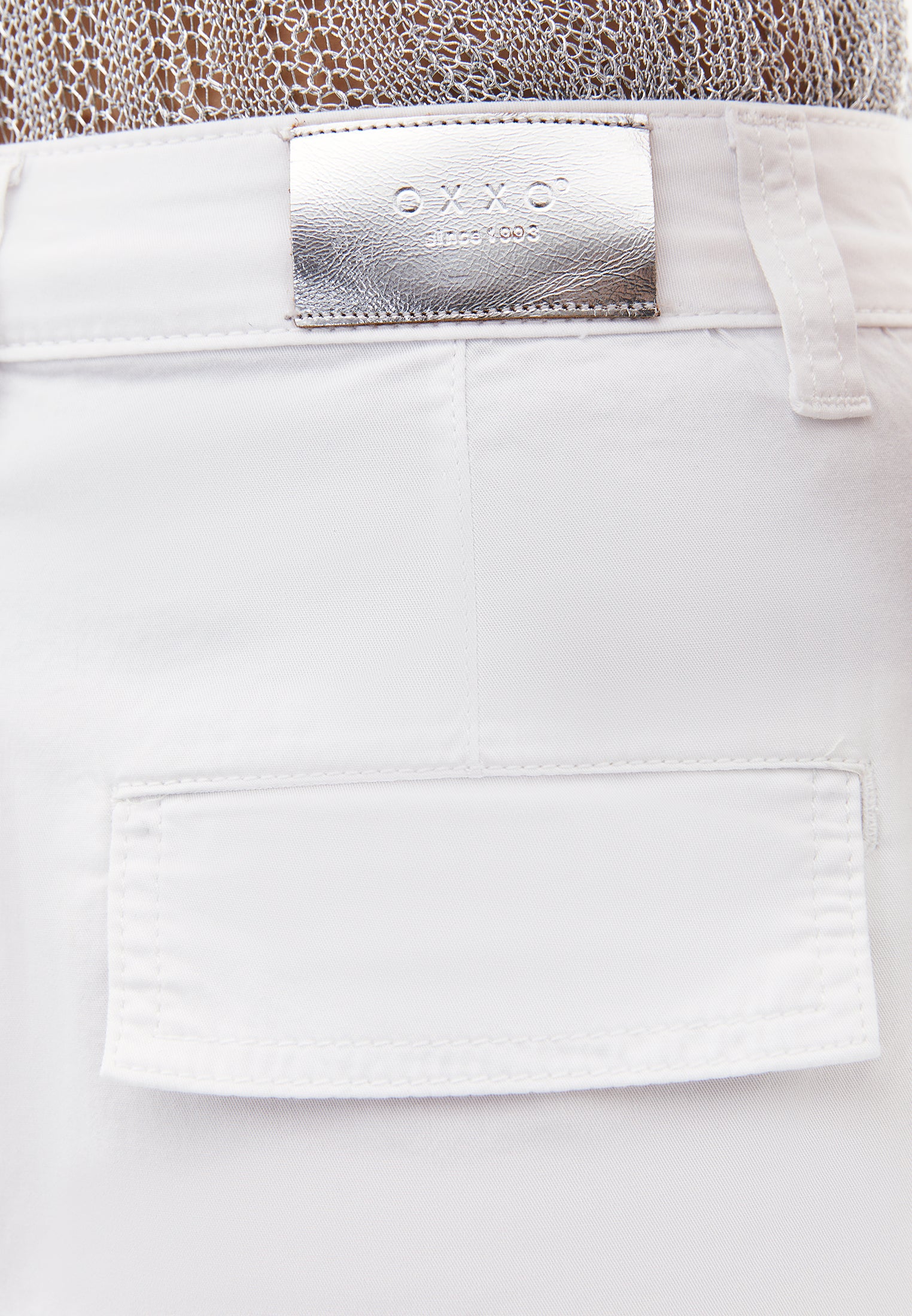 Wide Leg High Waist Cargo Pants - WHITE