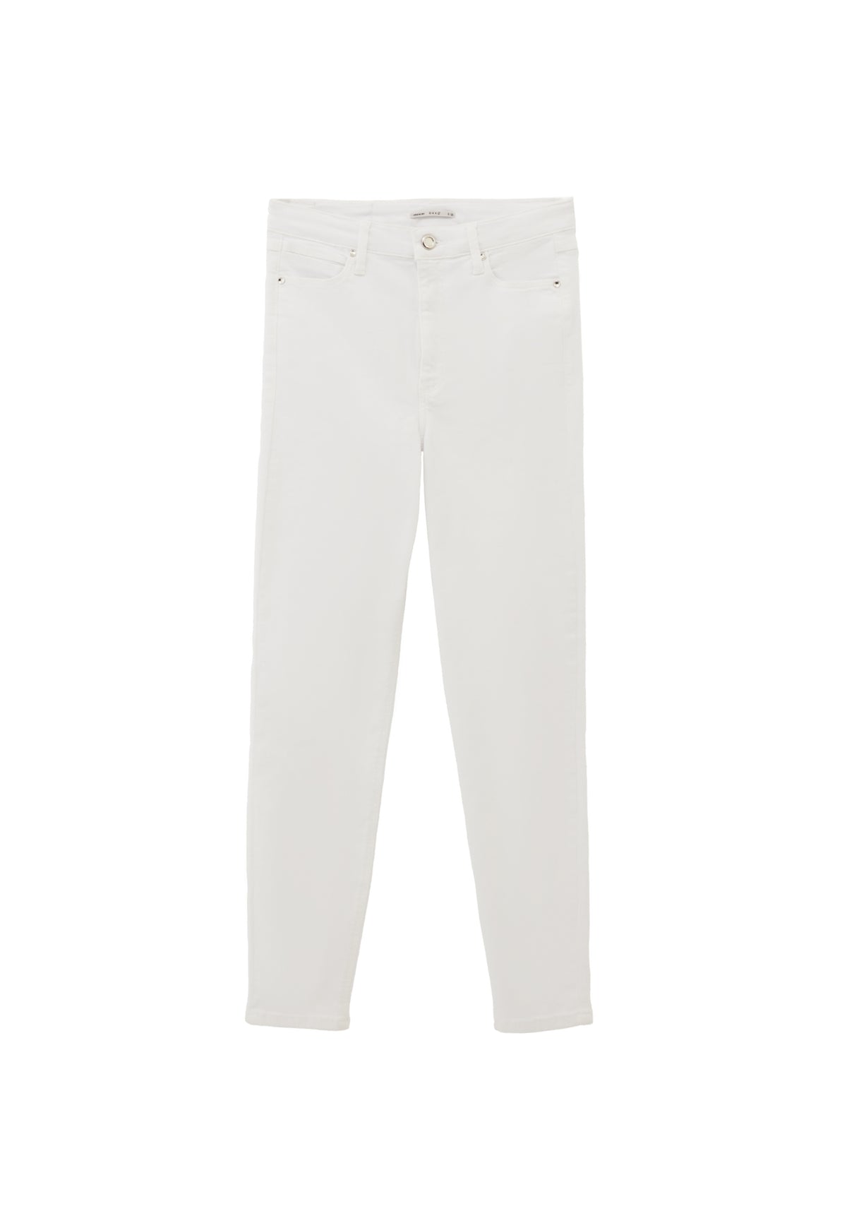High Waist Ankle Pants - WHITE