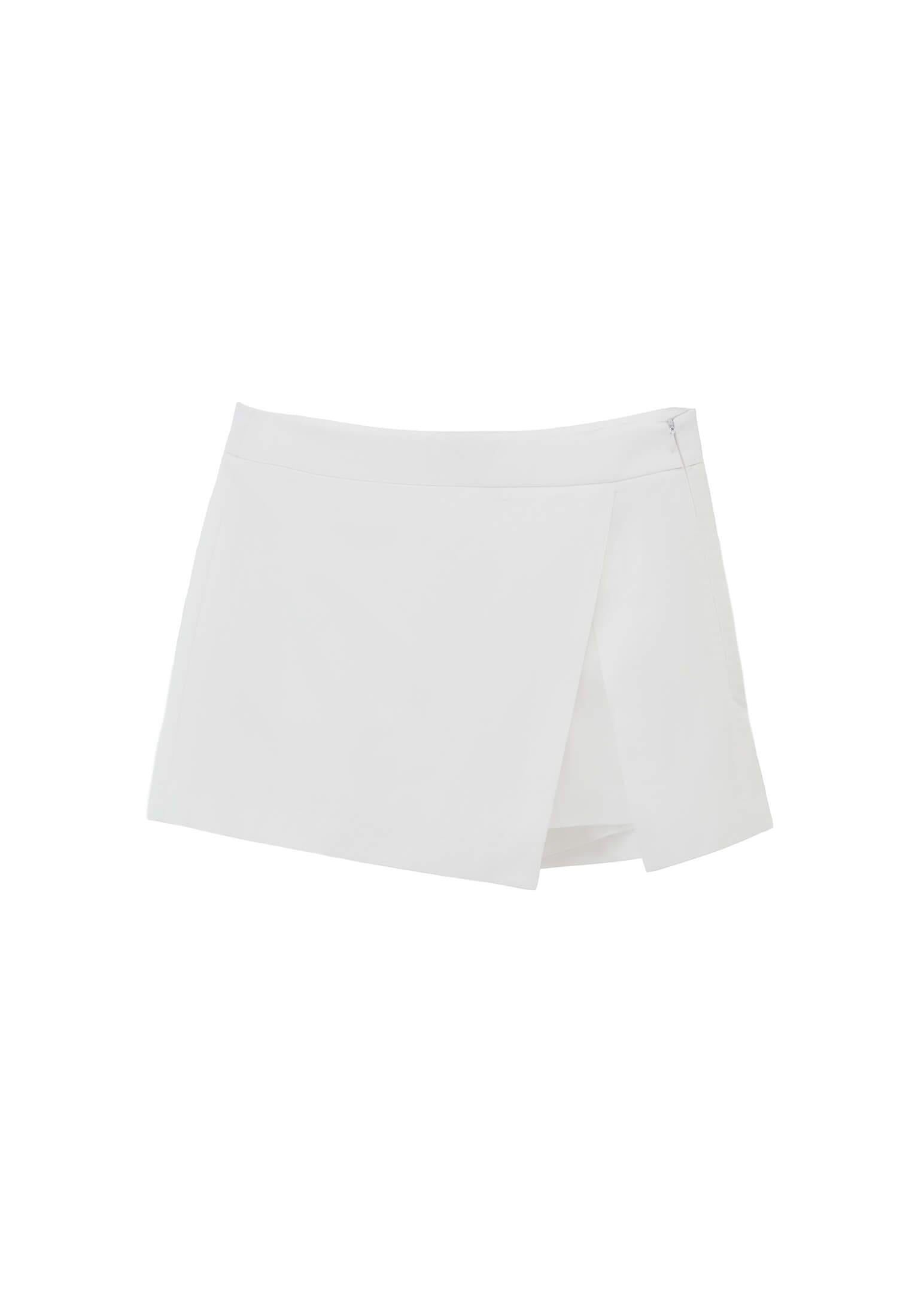 High Waist Slim Shorts - WHITE