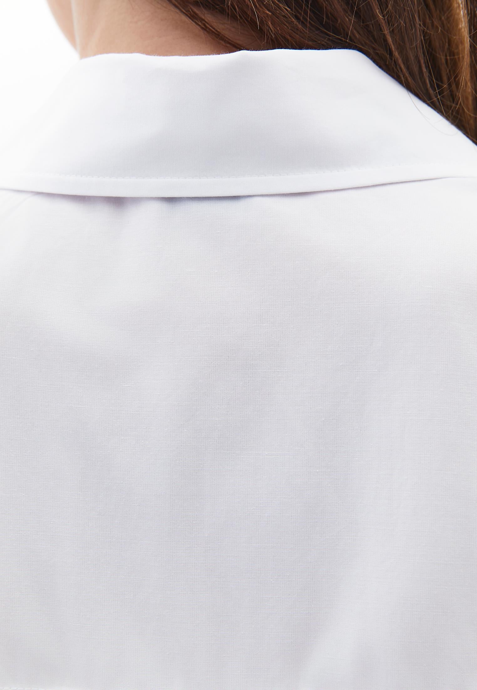 Poplin Long Shirt - WHITE