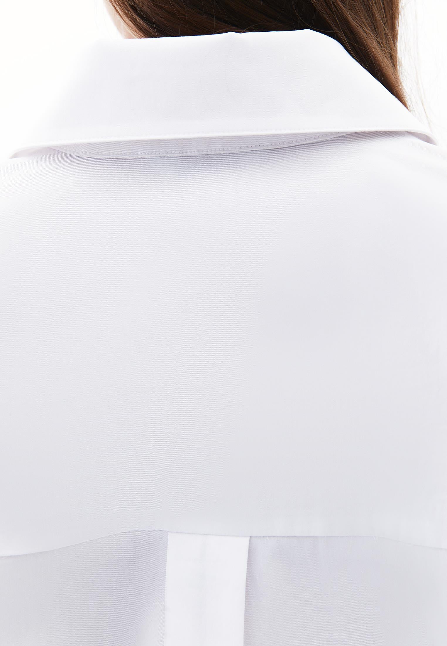 Oversize Short Shirt Collar Women Dress - WHITE