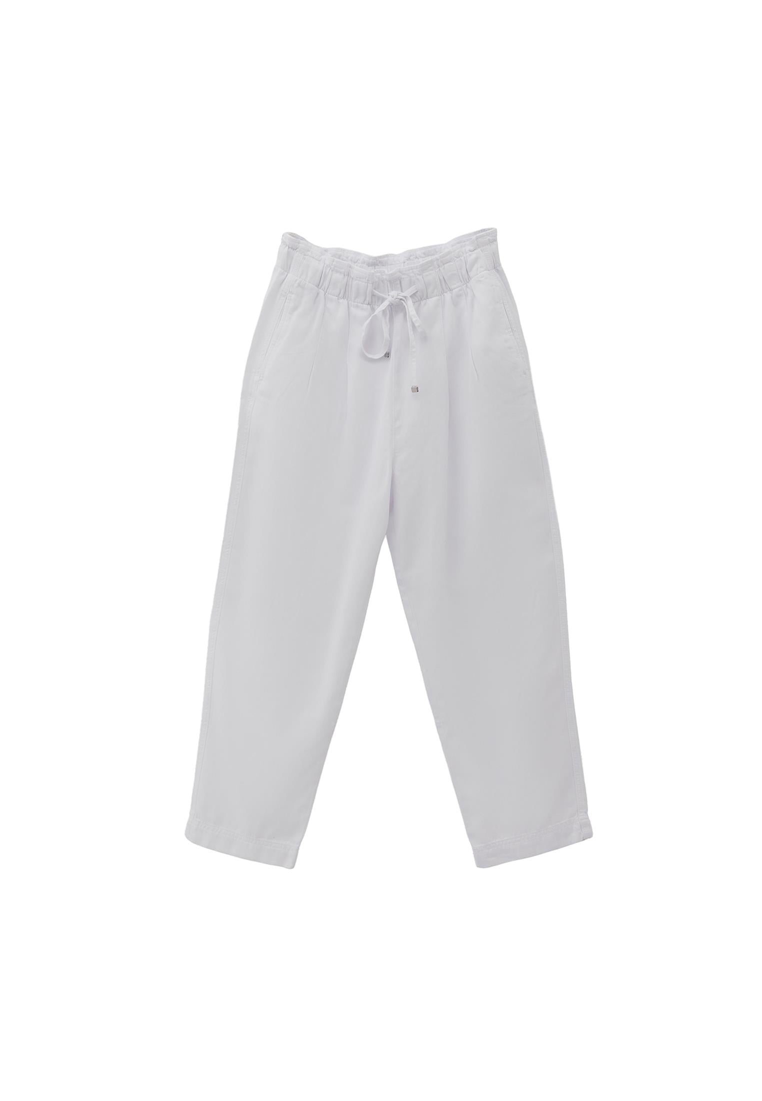 Women's Pleated Trousers - WHITE