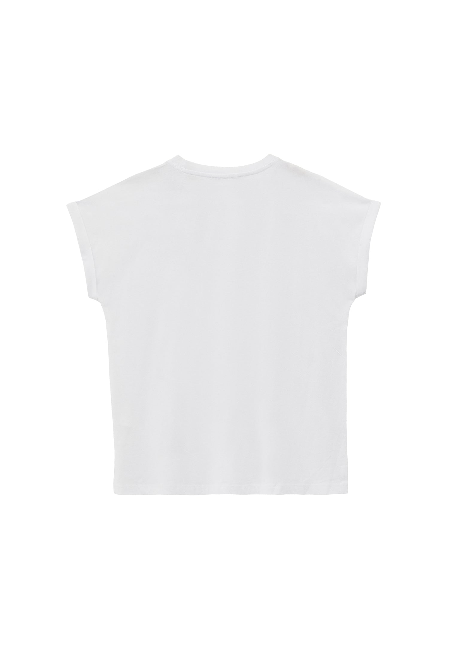 Boat Neck Loose Fit Short Sleeve T-Shirt - WHITE