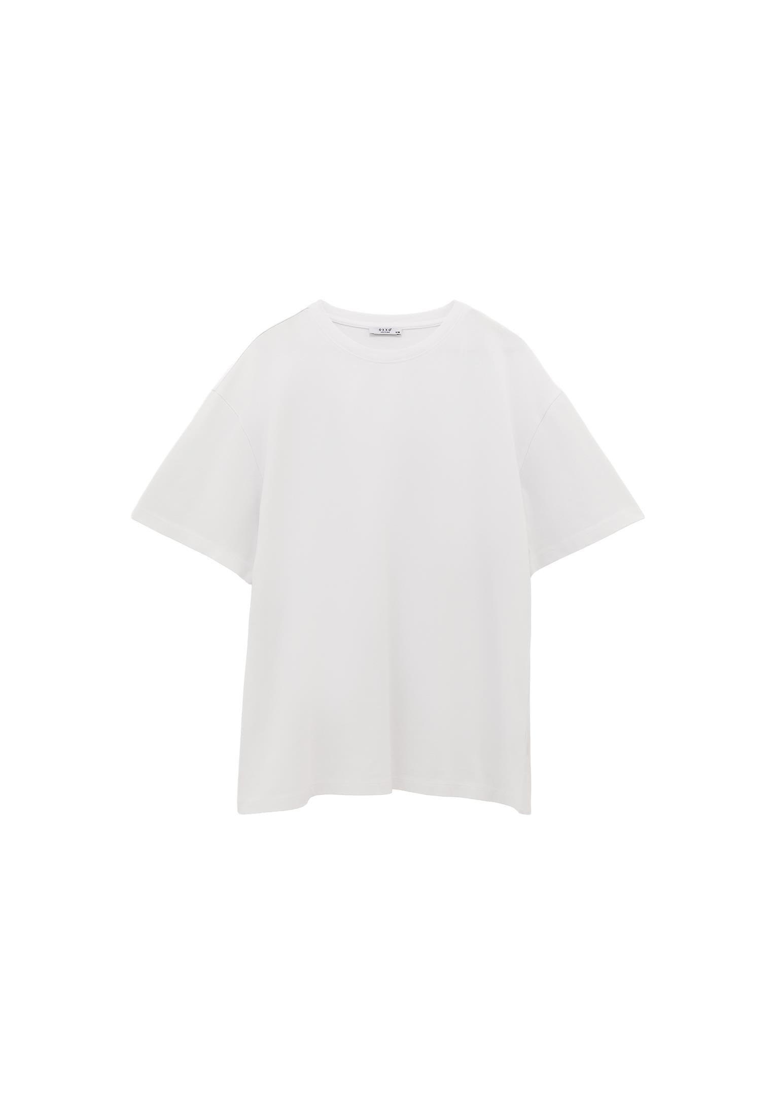 Boyfriend Crew Neck T-Shirt - WHITE