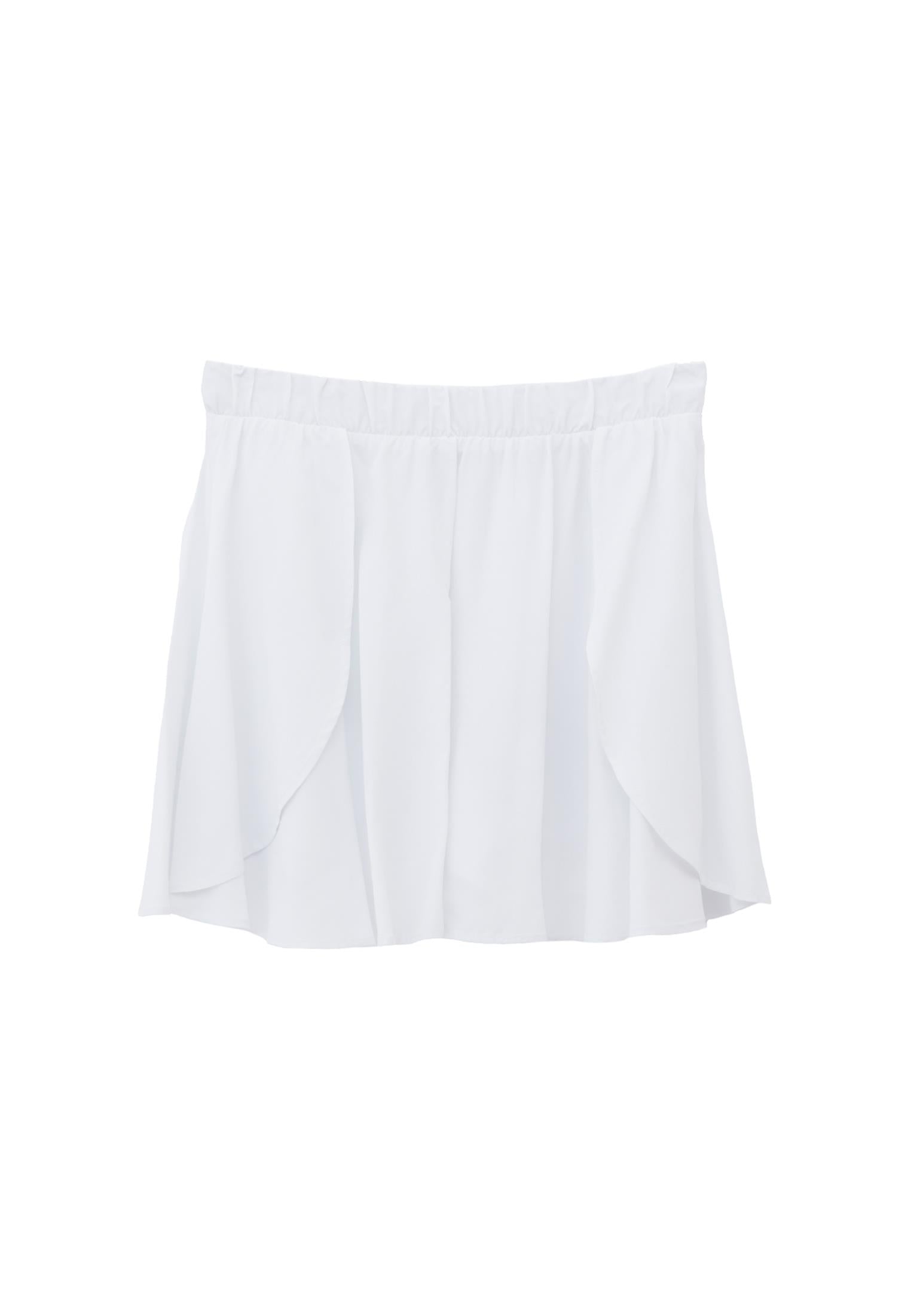Flared Short Skirt - WHITE