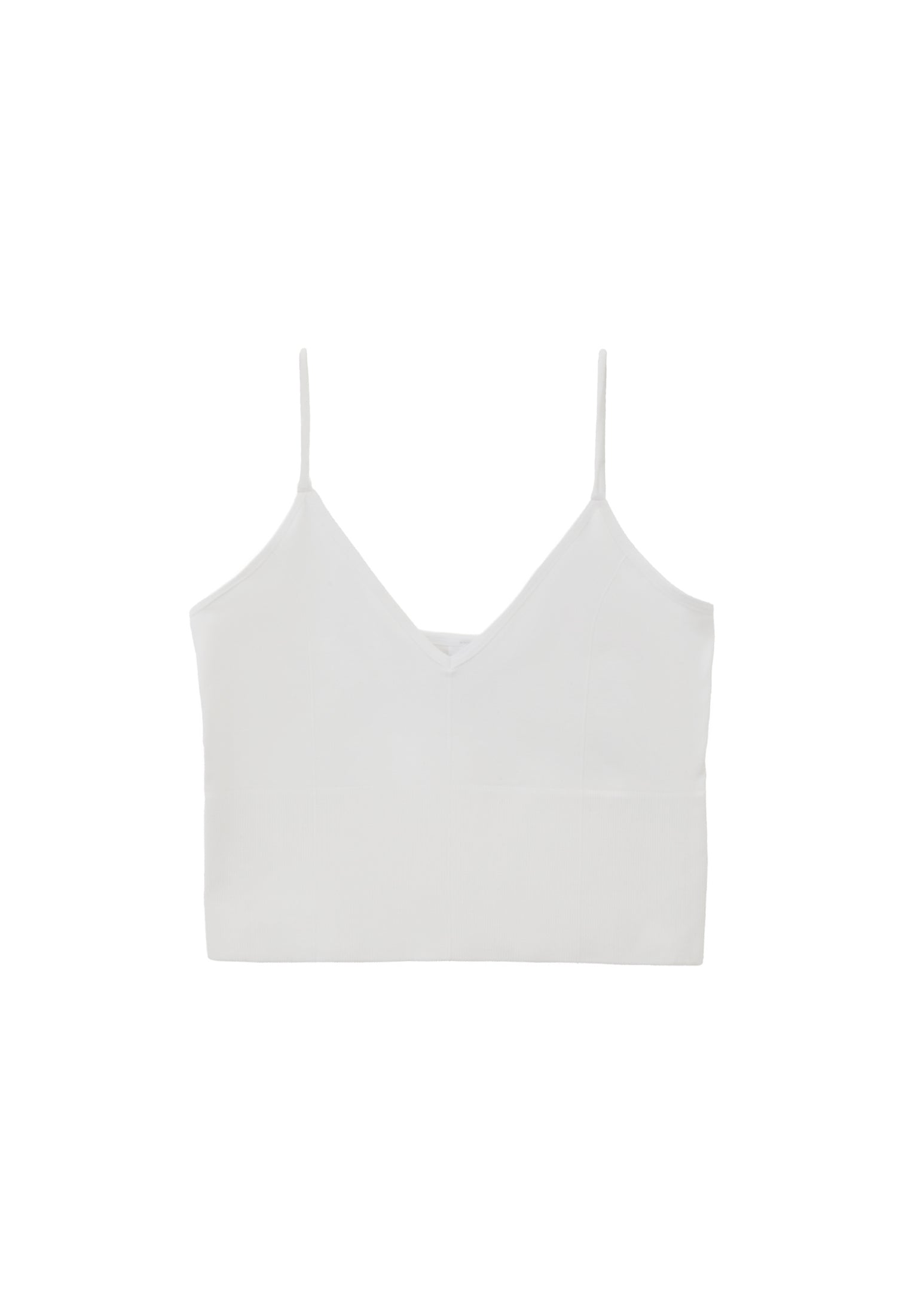 V Neck Tank Top - WHITE