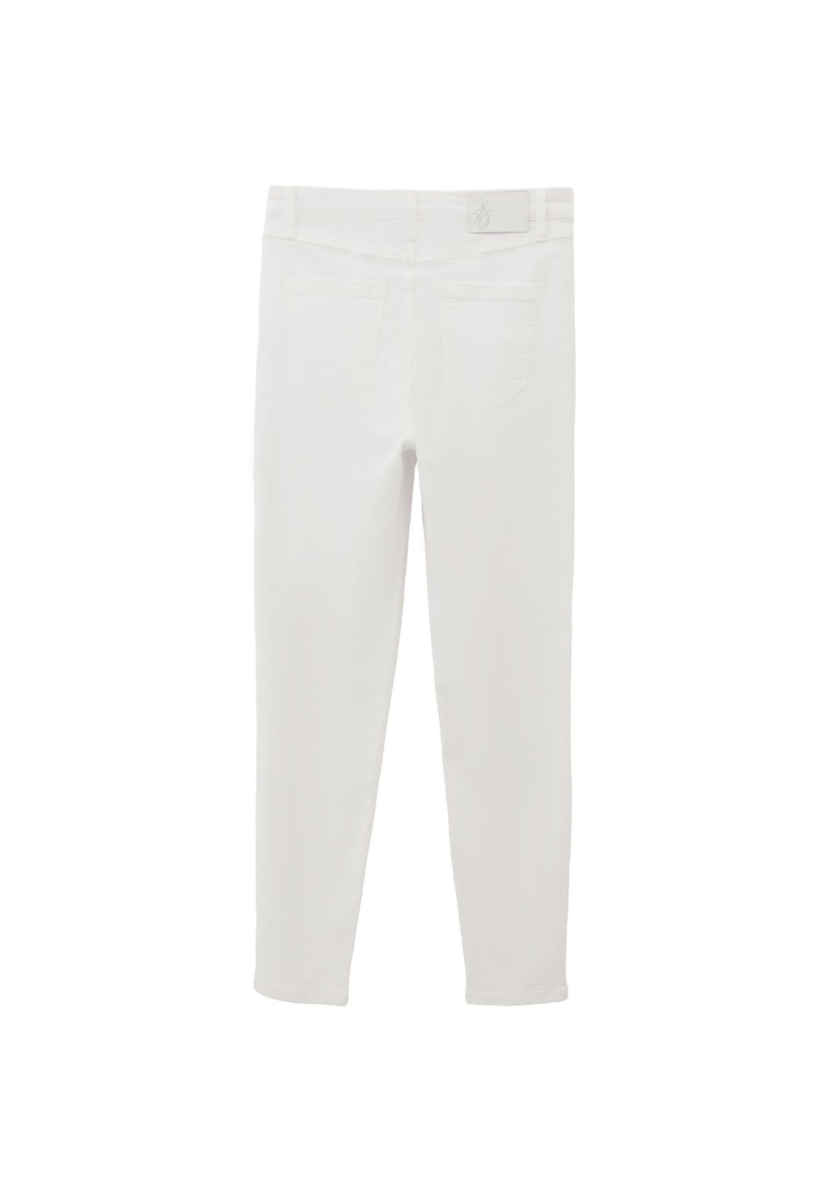 High Waist Ankle Pants - WHITE