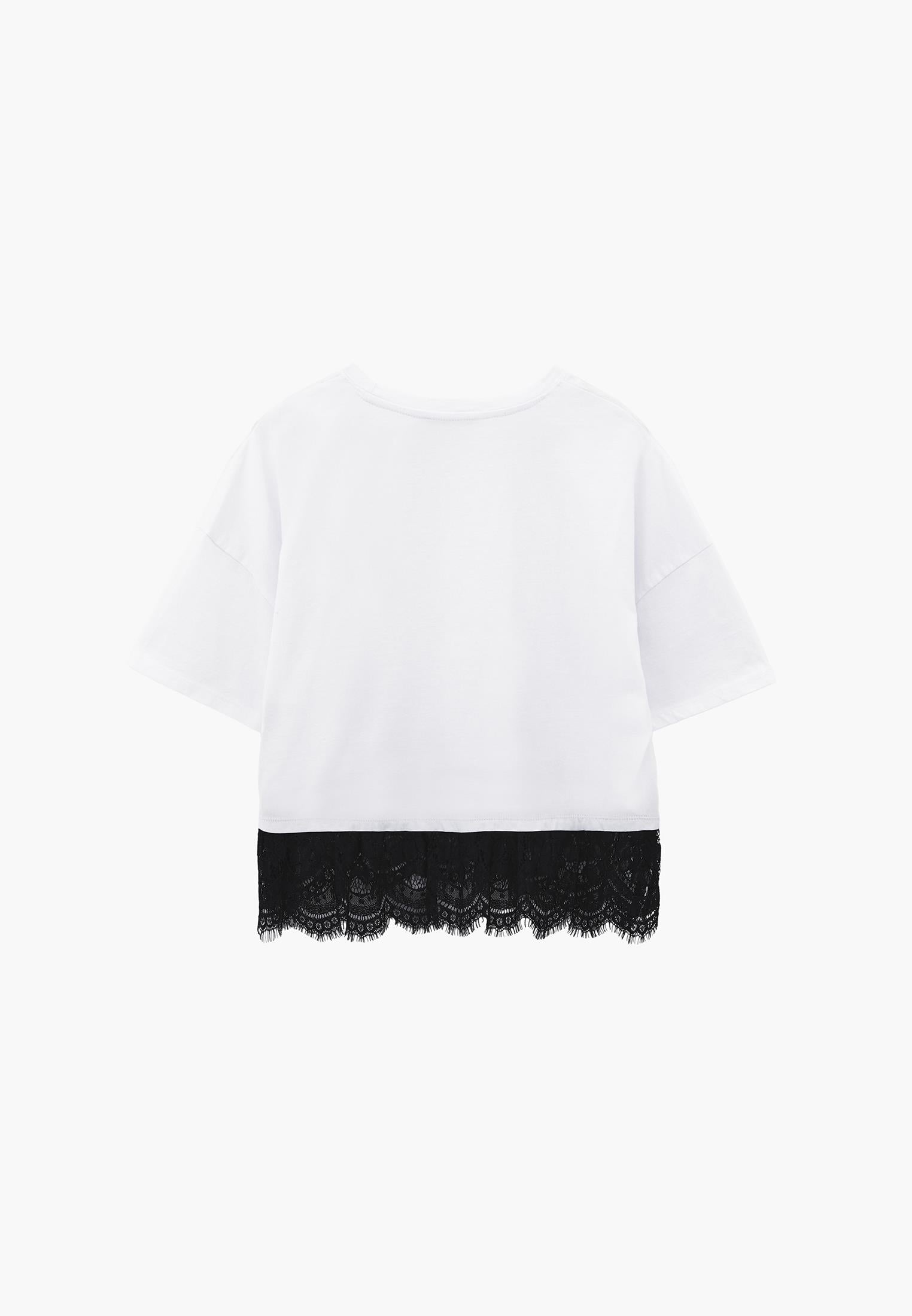 Loose Fit Crew Neck T-Shirt - WHITE
